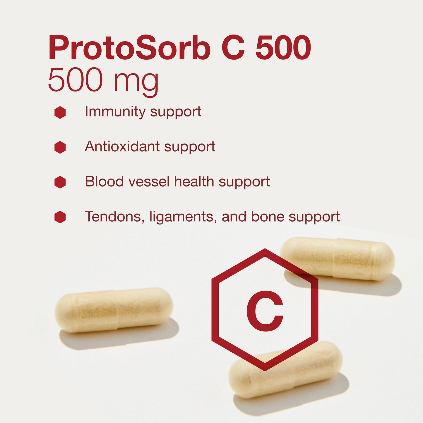 PROTOCOL FOR LIFE BALANCE Protosorb C 500 Capsules, 100 Veg Caps