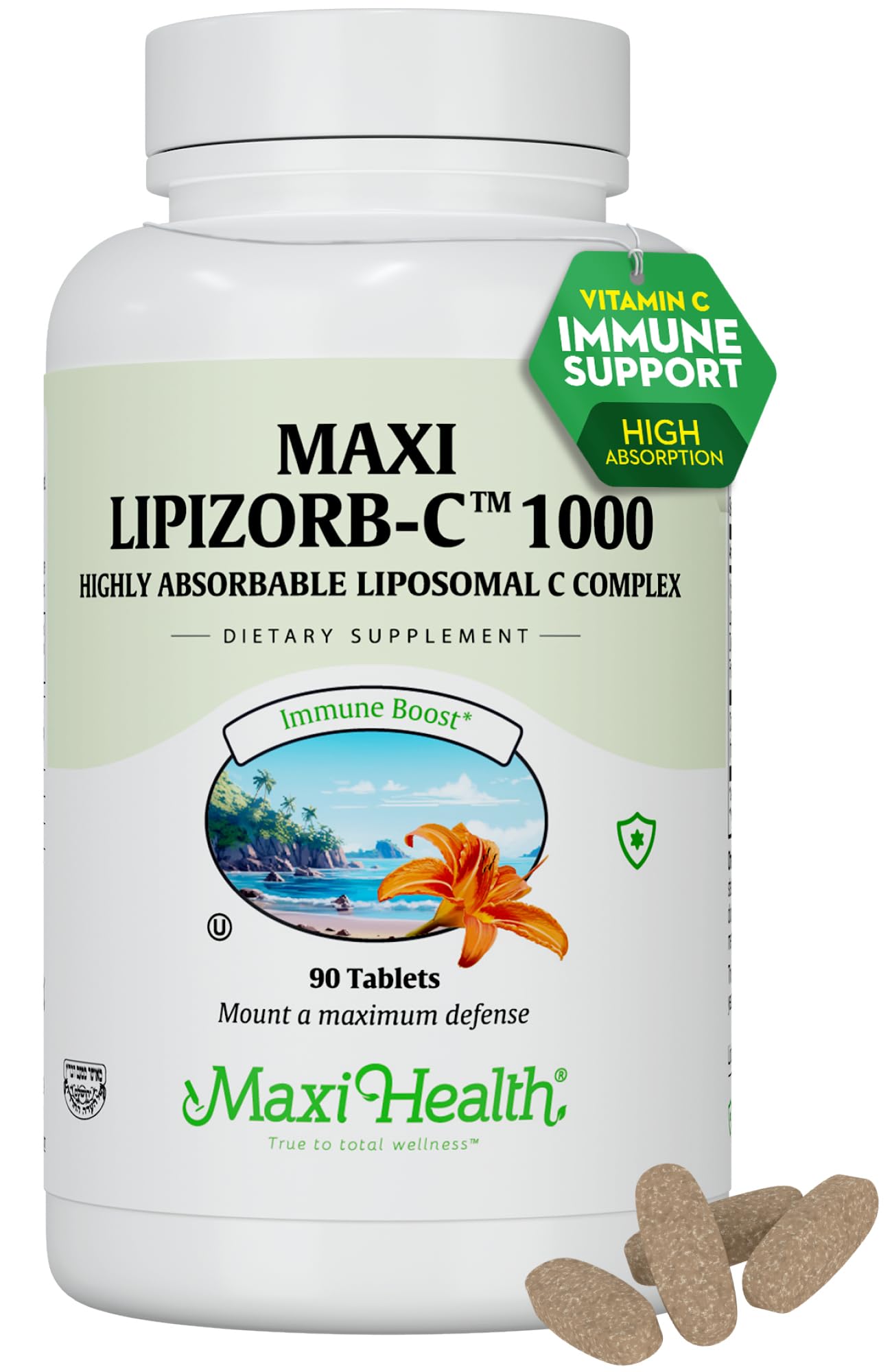 Maxi Health Liposomal Vitamin C 1000mg Capsules, 90 Count