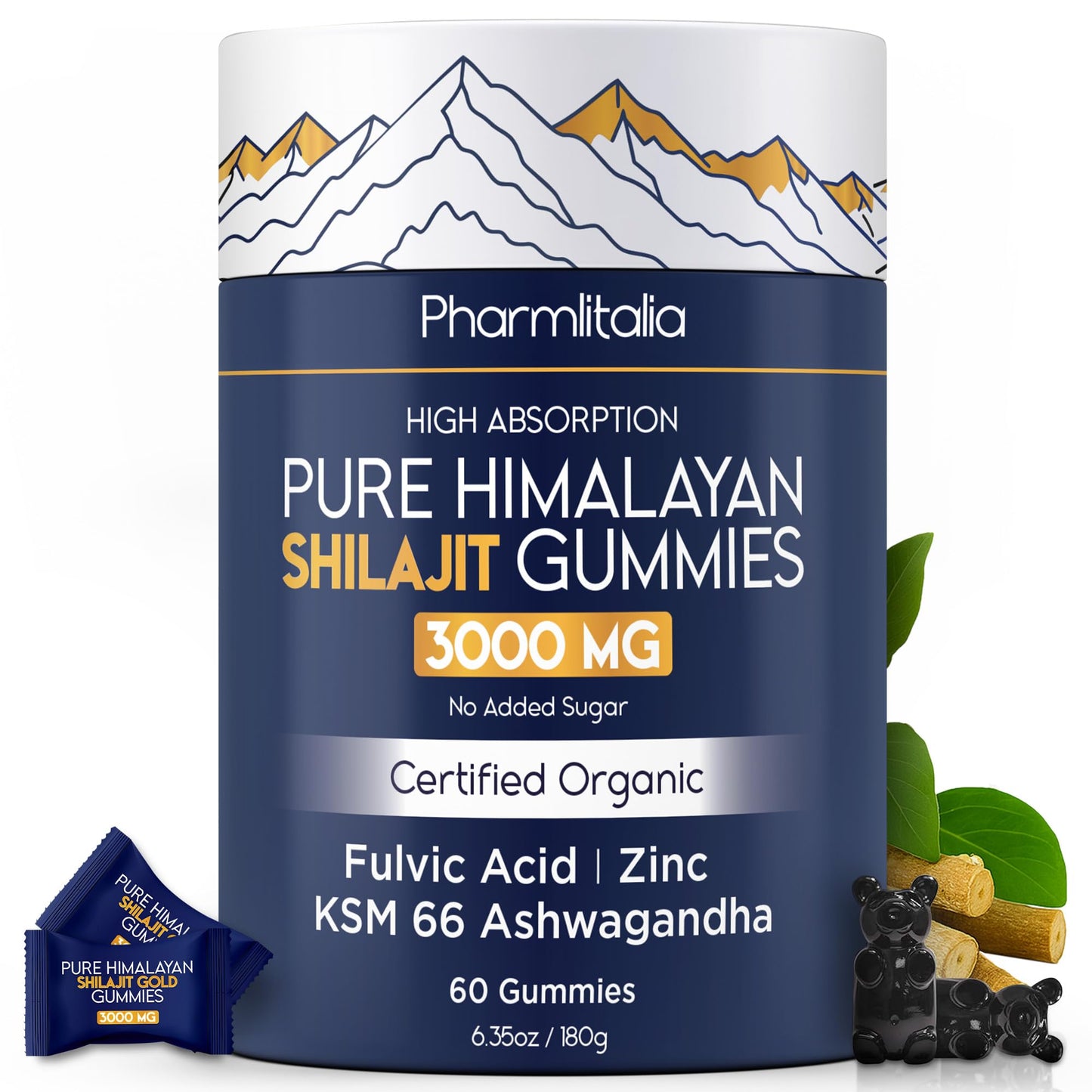 Pharmlitalia Shilajit Gummies 60 Count