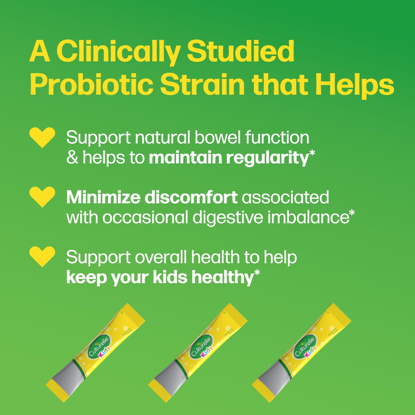 Culturelle Kids Probiotic + Fiber Packets Powder 24 Count