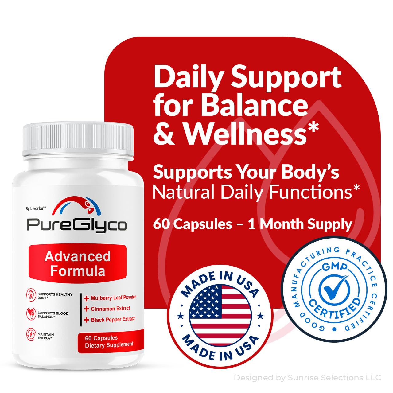 LIVORKA Pure Glyco Capsules 300 Capsules