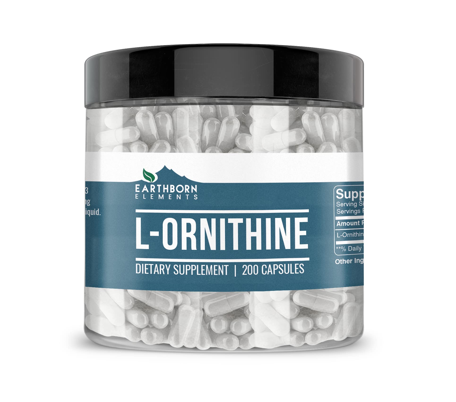 Earthborn Elements L-Ornithine HCl Capsules 200