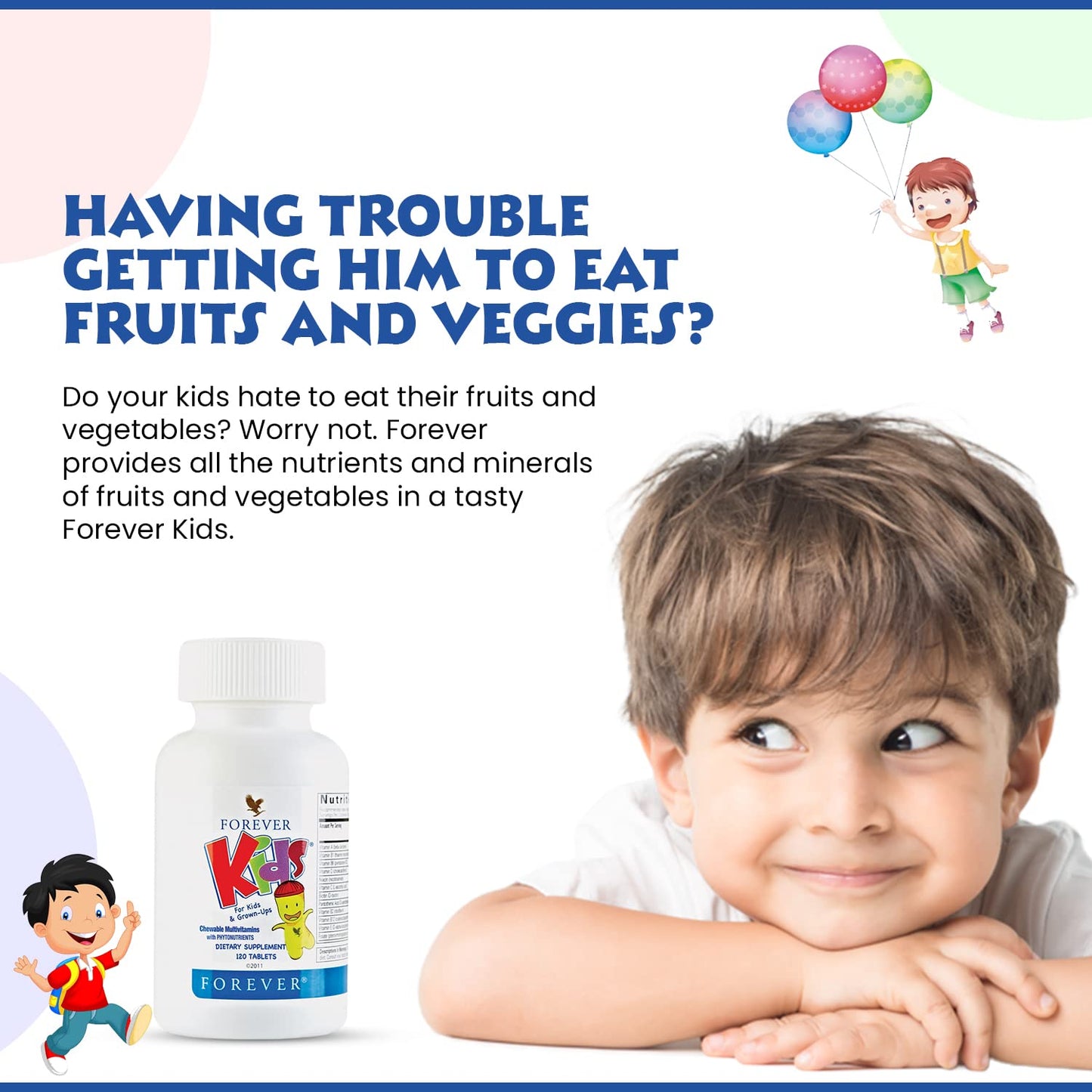 Forever Living Products Kids Chewable Multivitamin Tablet 120 Tablets