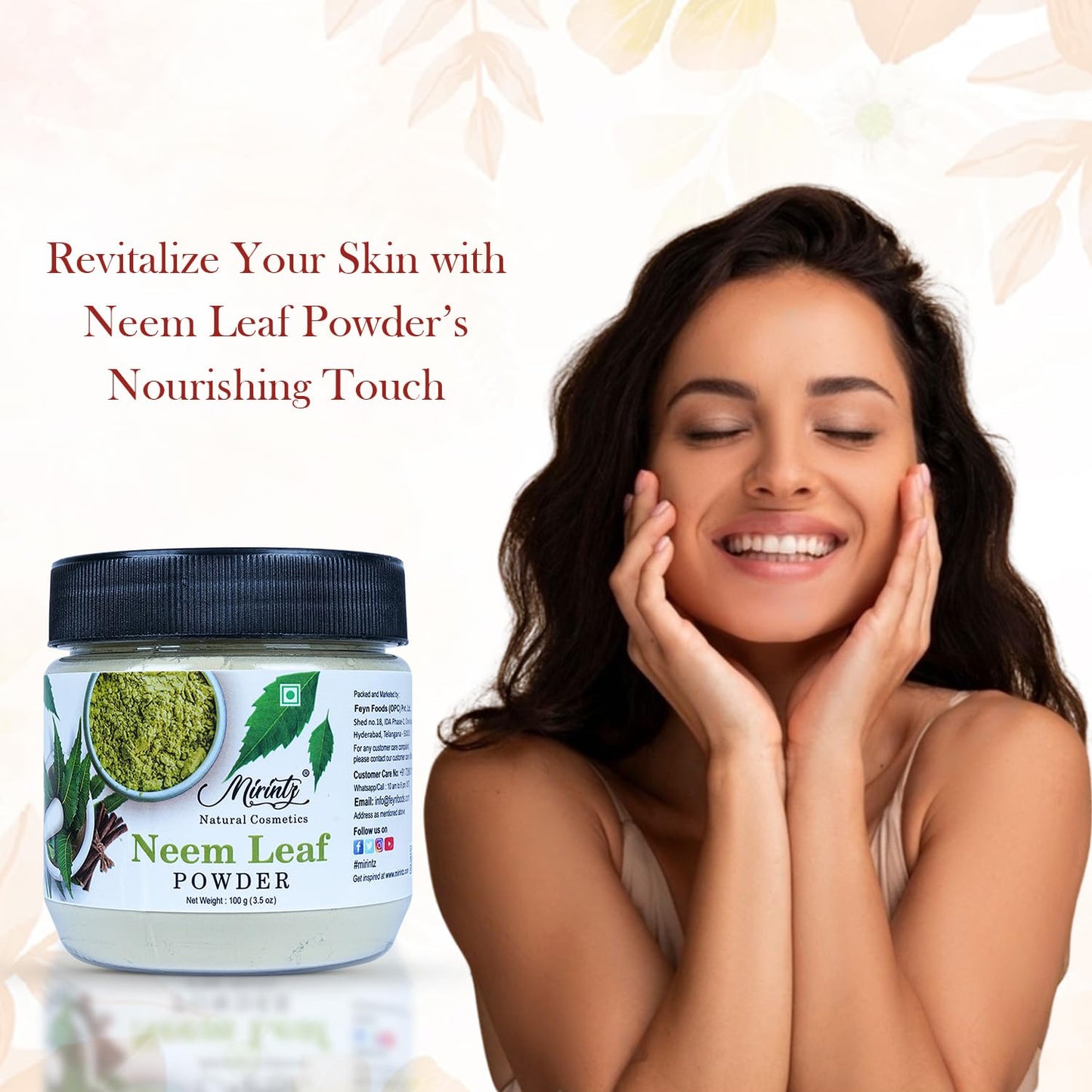 Mirintz Neem Powder for Hair & Skin (Powder), 3.52 Ounce