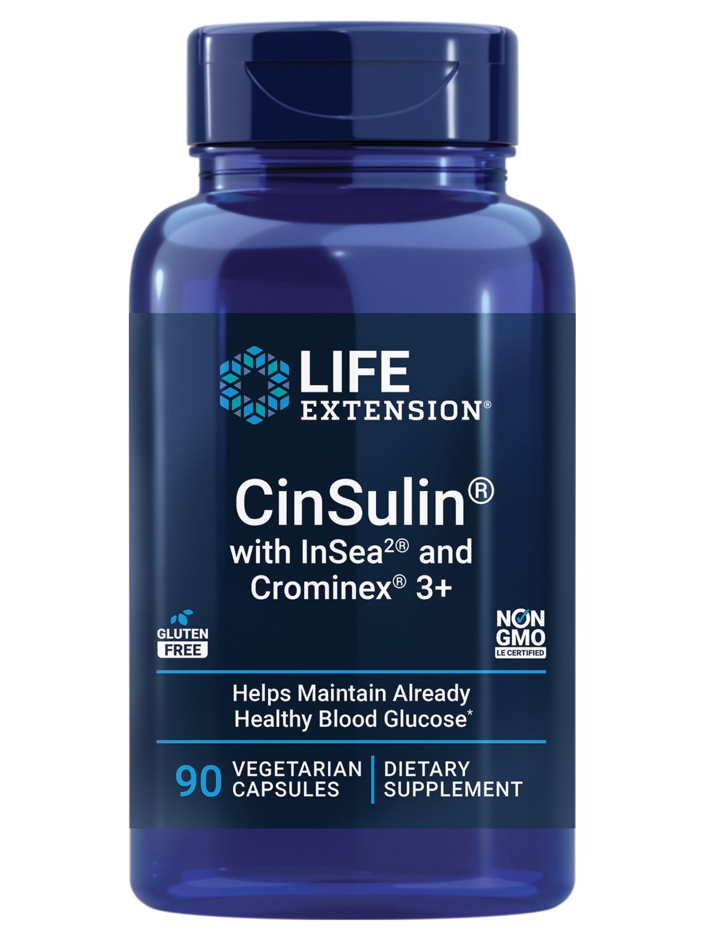 Life Extension CinSulin with InSea2 and Crominex 3+ Capsules, 90 Count