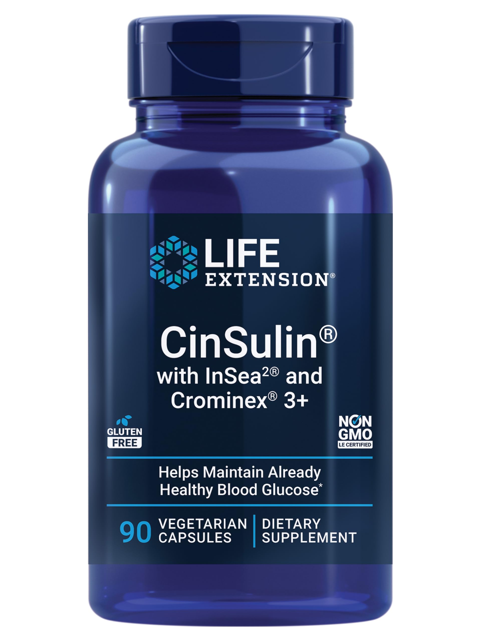 Life Extension CinSulin with InSea2 and Crominex 3+ Capsules, 90 Count
