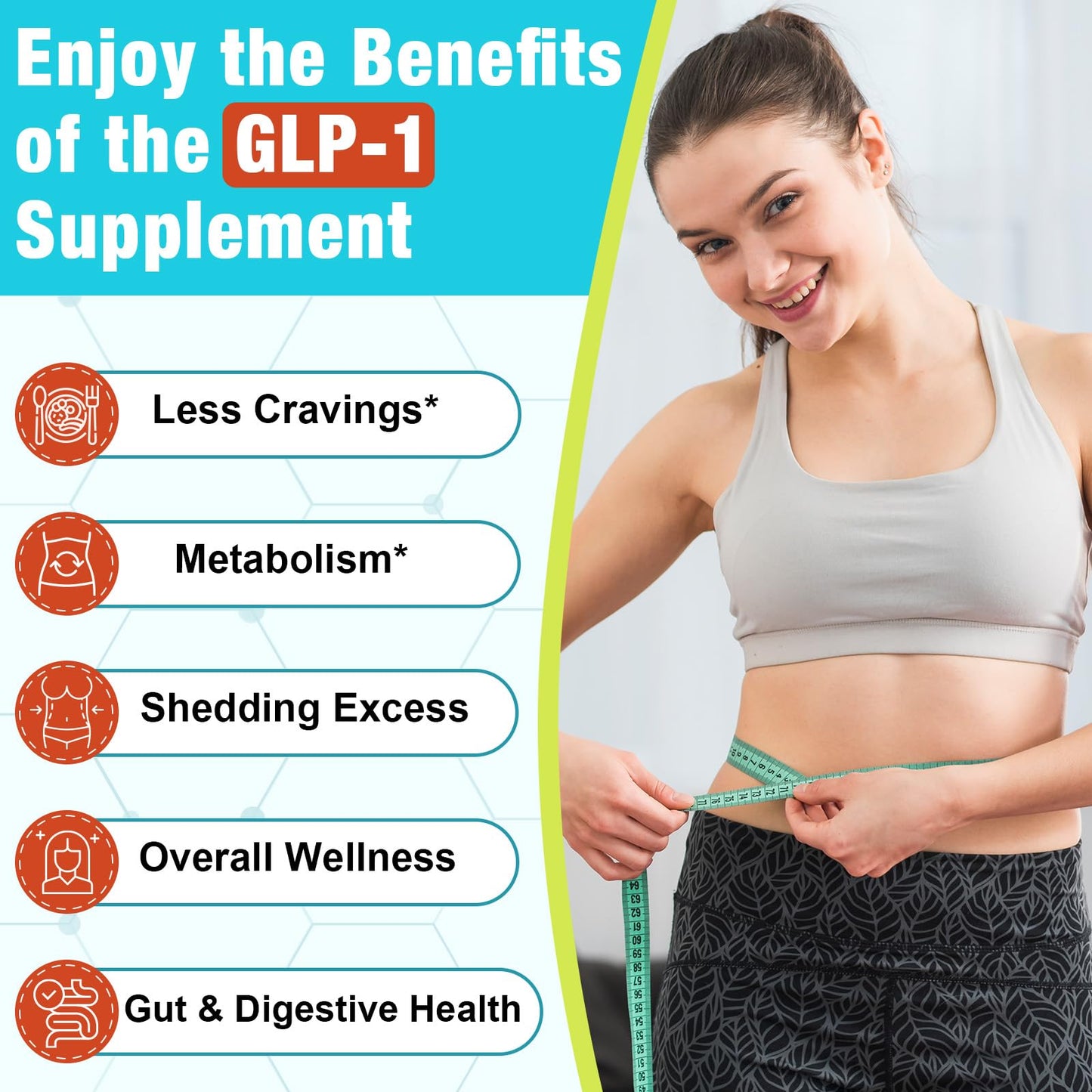Furusias GLP-1 16-in-1 Supplement for Women & Men, 4X Targeted Formula Capsule, 60 Count