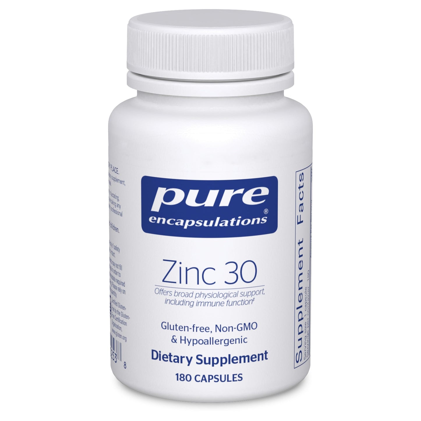 Pure Encapsulations Zinc 30 mg Capsules, 180 Capsules