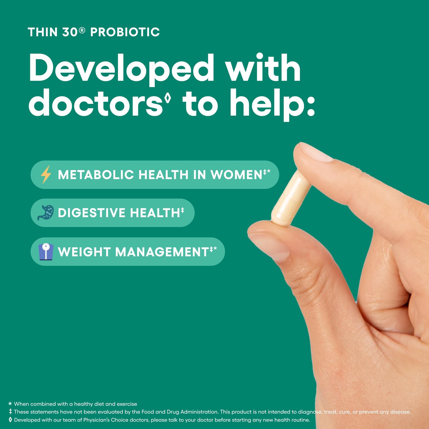 Physician's CHOICE Probiotics for Weight Management & Bloating Capsules, 84 Count