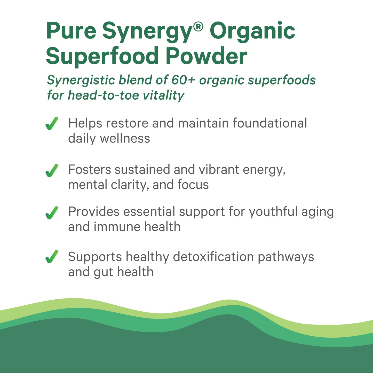 PURE SYNERGY Organic Superfood Powder 12.5 oz