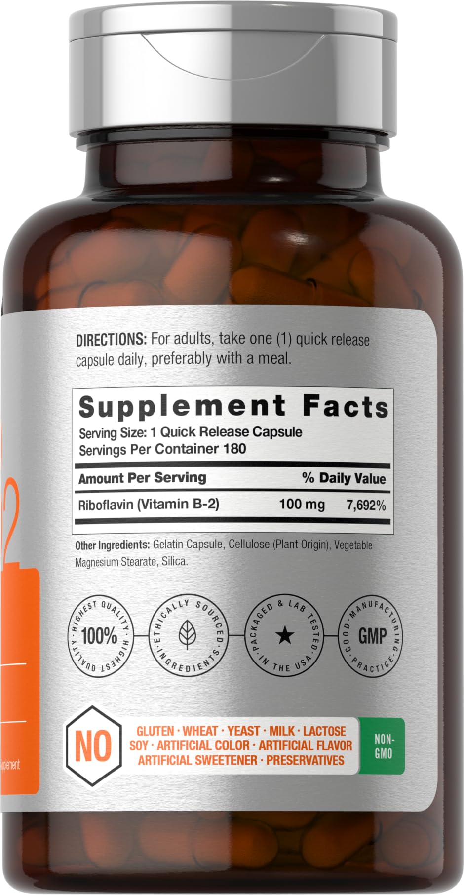 Horbäach Vitamin B2 100mg Tablet 180 Tablets