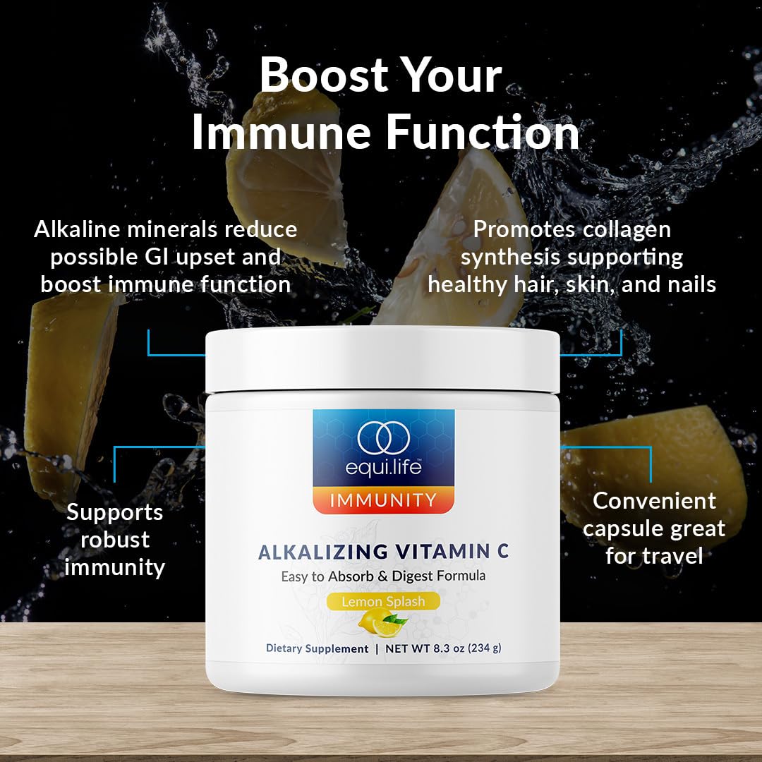 Equilife Alkalizing Vitamin C Supplement Powder, 8.3 Ounce