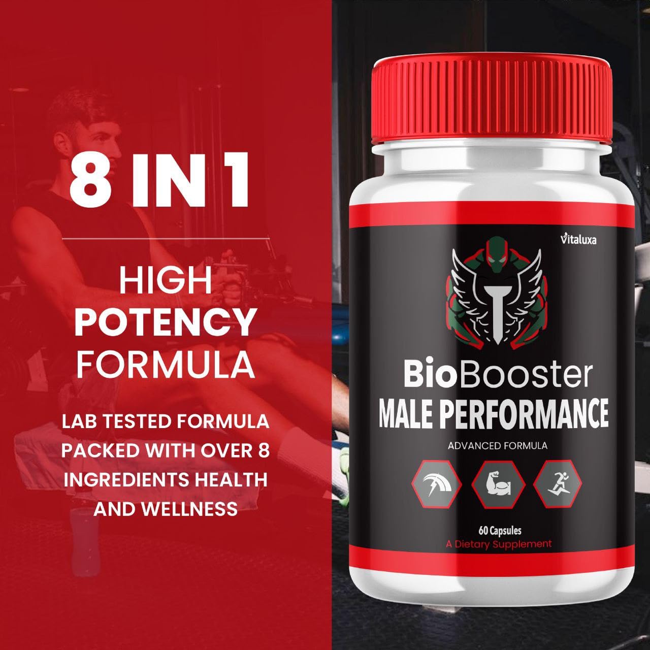 Vitaluxa BioBooster for Men BioBoost Supplement Performance Blend Capsules 120 Capsules