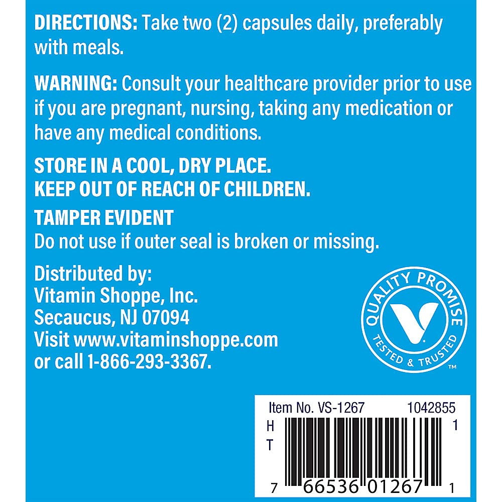The Vitamin Shoppe Quercetin with Vitamin C - Immune & Seasonal Support Capsules, 100 Count