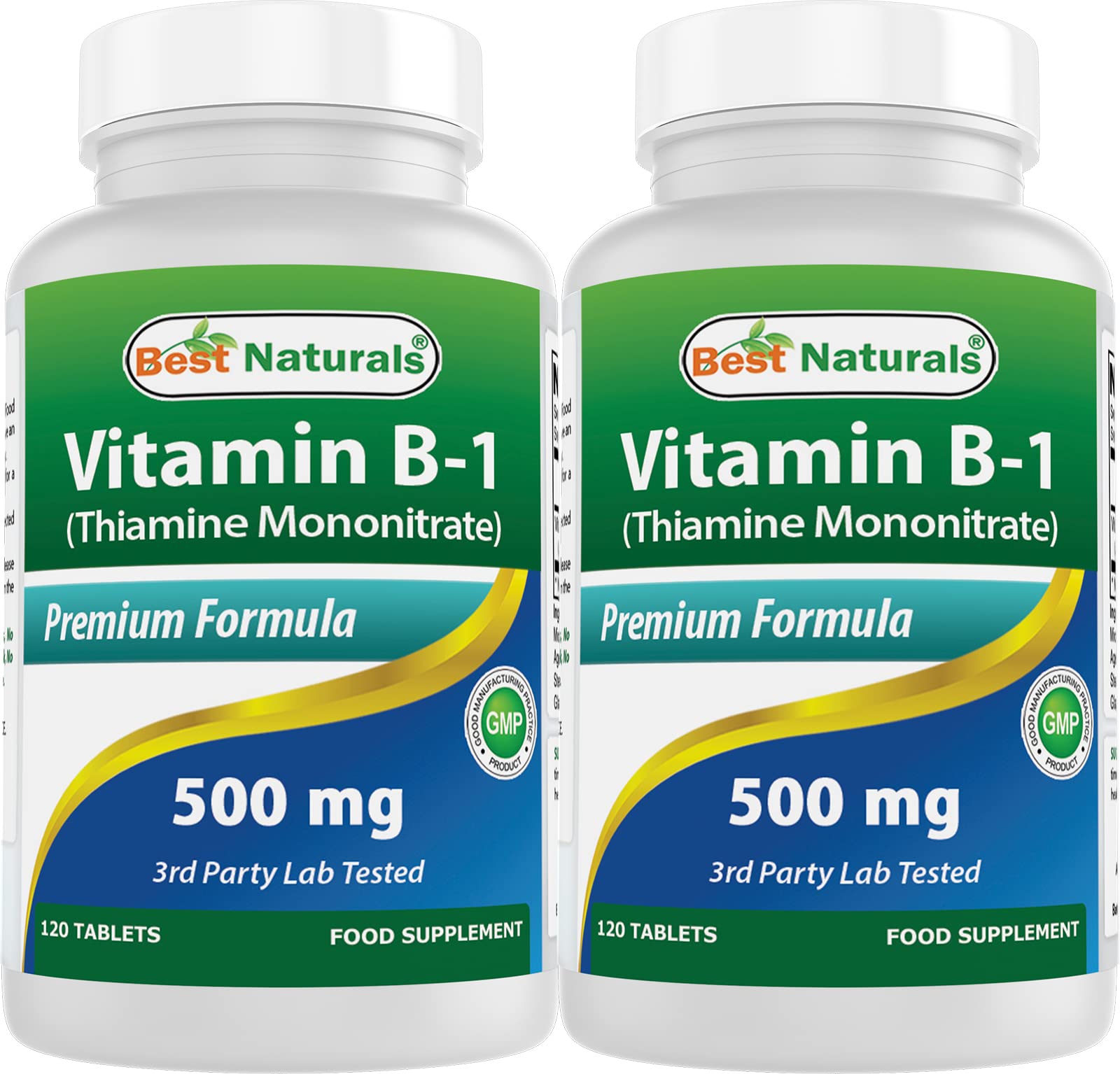 Best Naturals Vitamin B1 Thiamine Mononitrate 500 mg Tablets, 240 Count