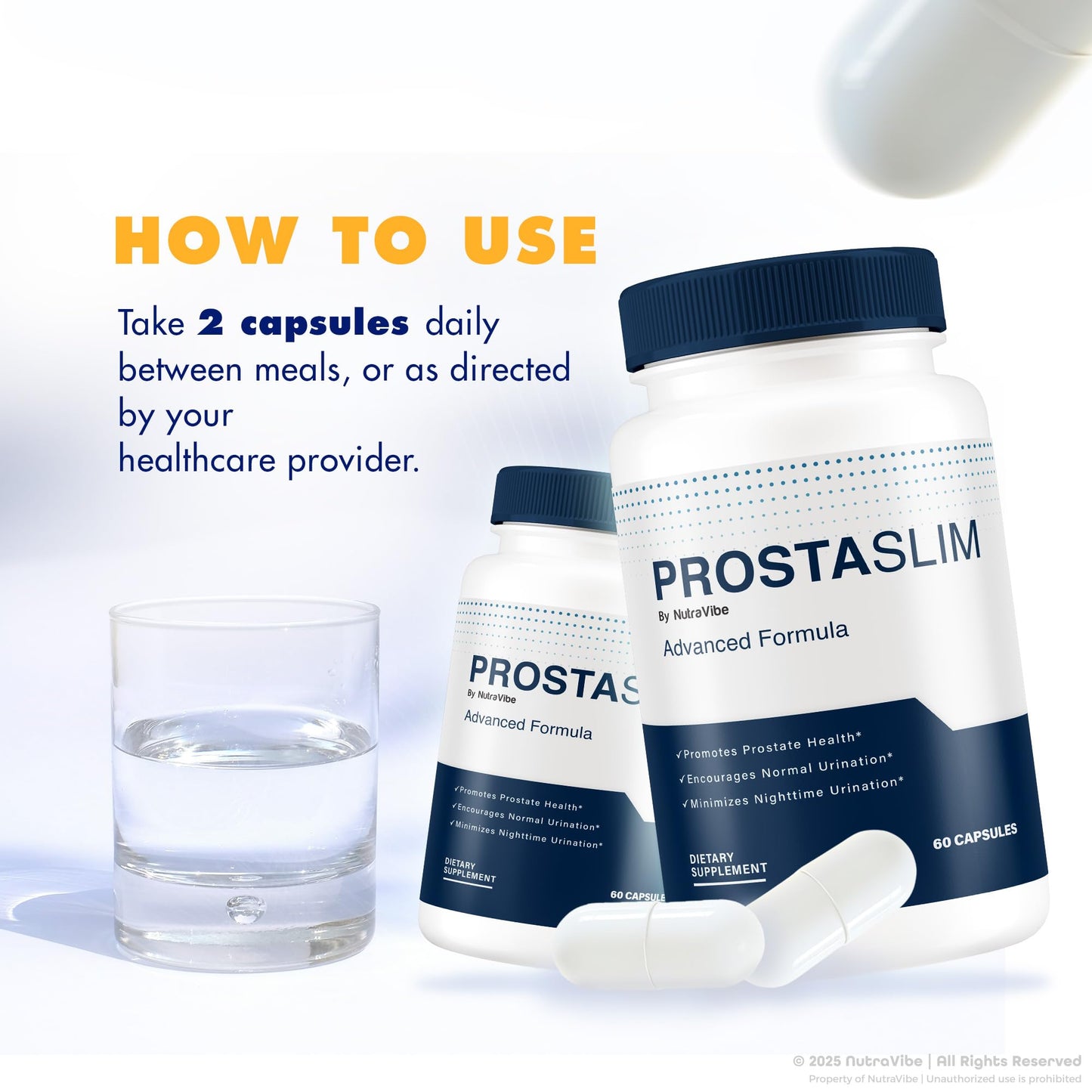 NutraVibe Prostaslim Capsules, 180 Capsules