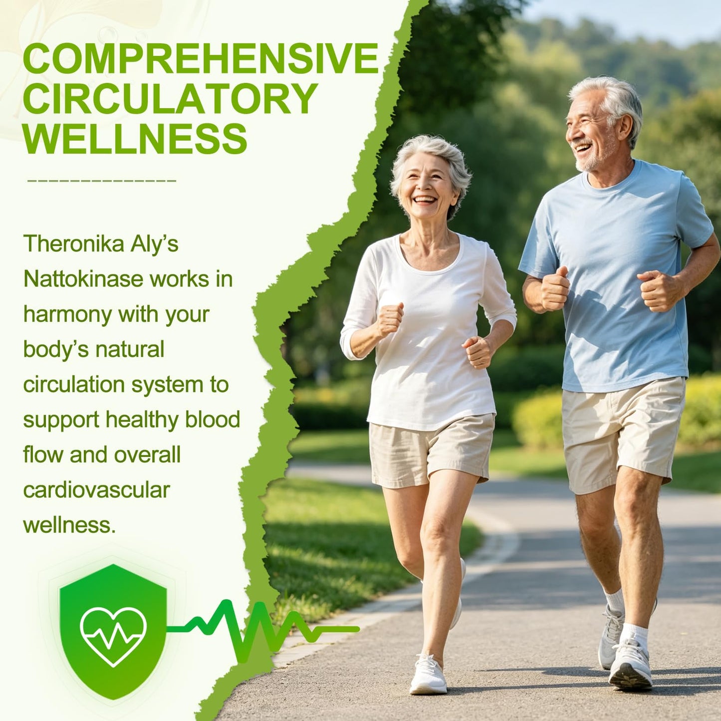 Theronika Aly Nattokinase Supplement 4000 FU with Turmeric & Black Pepper, Garlic, Ginkgo Biloba & Hawthorn Berry, Herbal Circulation Formula, High Potency Nattokinase, Non-GMO, 60 Capsules
