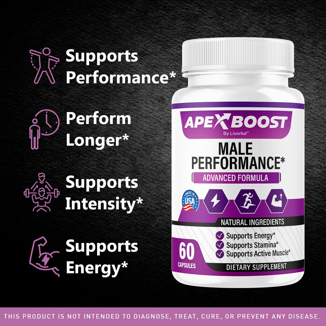 LIVORKA ApexBoost Capsules, 300 Capsules