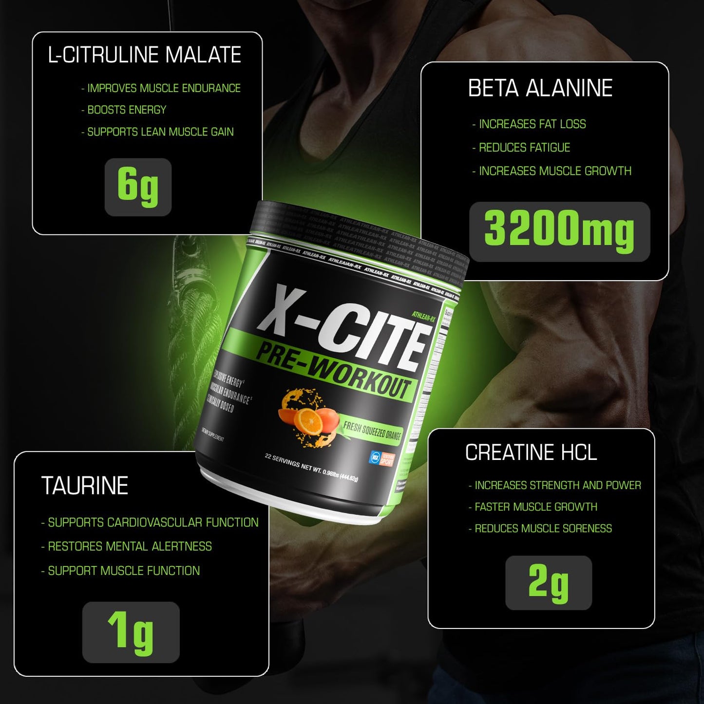 ATHLEAN-RX X-CITE Pre-Workout Powder 18.72