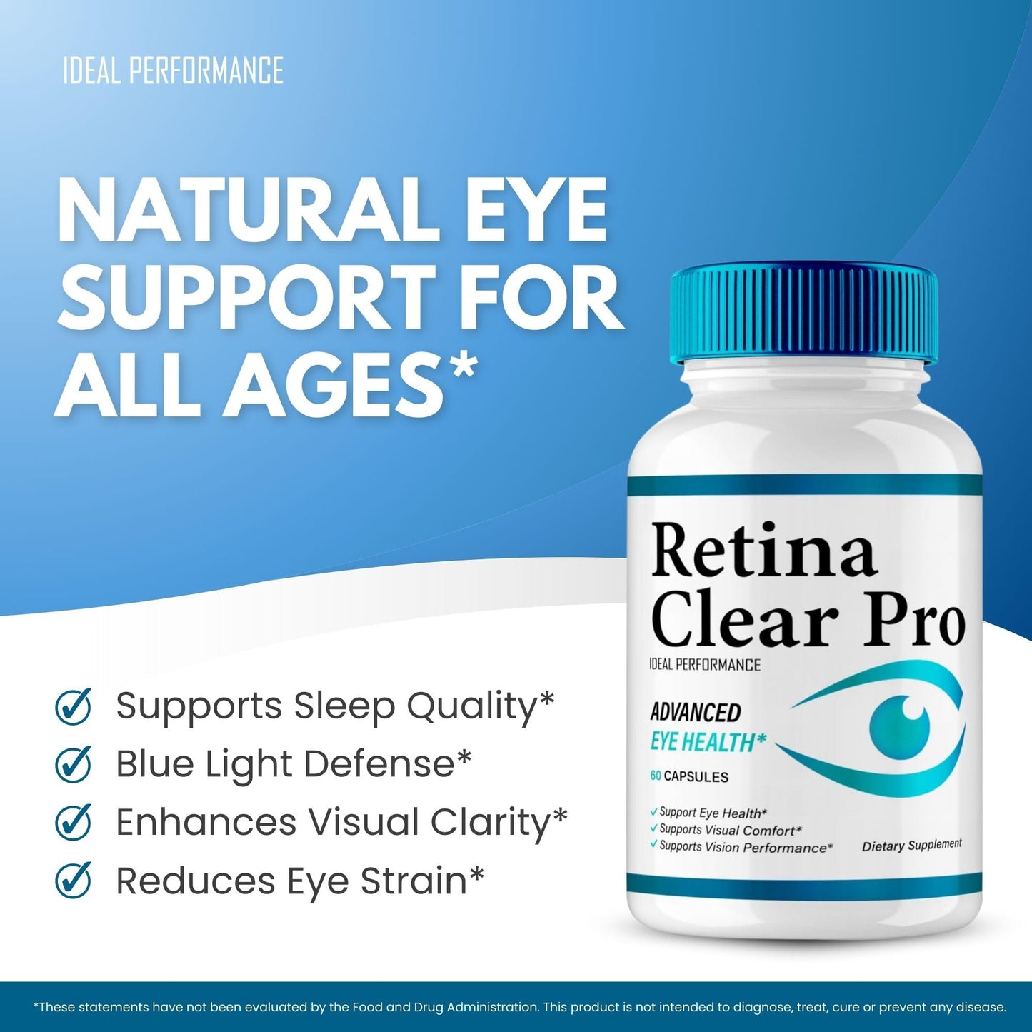 IDEAL PERFORMANCE Retina Clear Eye Supplement Capsules 300