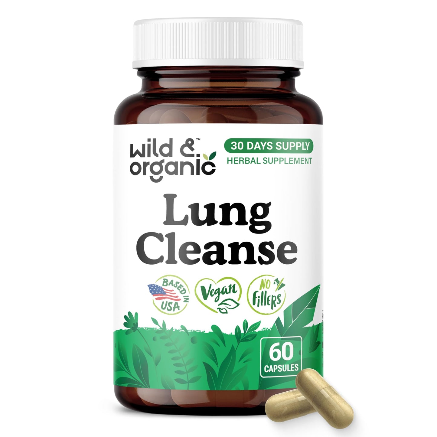 Wild & Organic Lung Cleanse Capsules, 60 Count