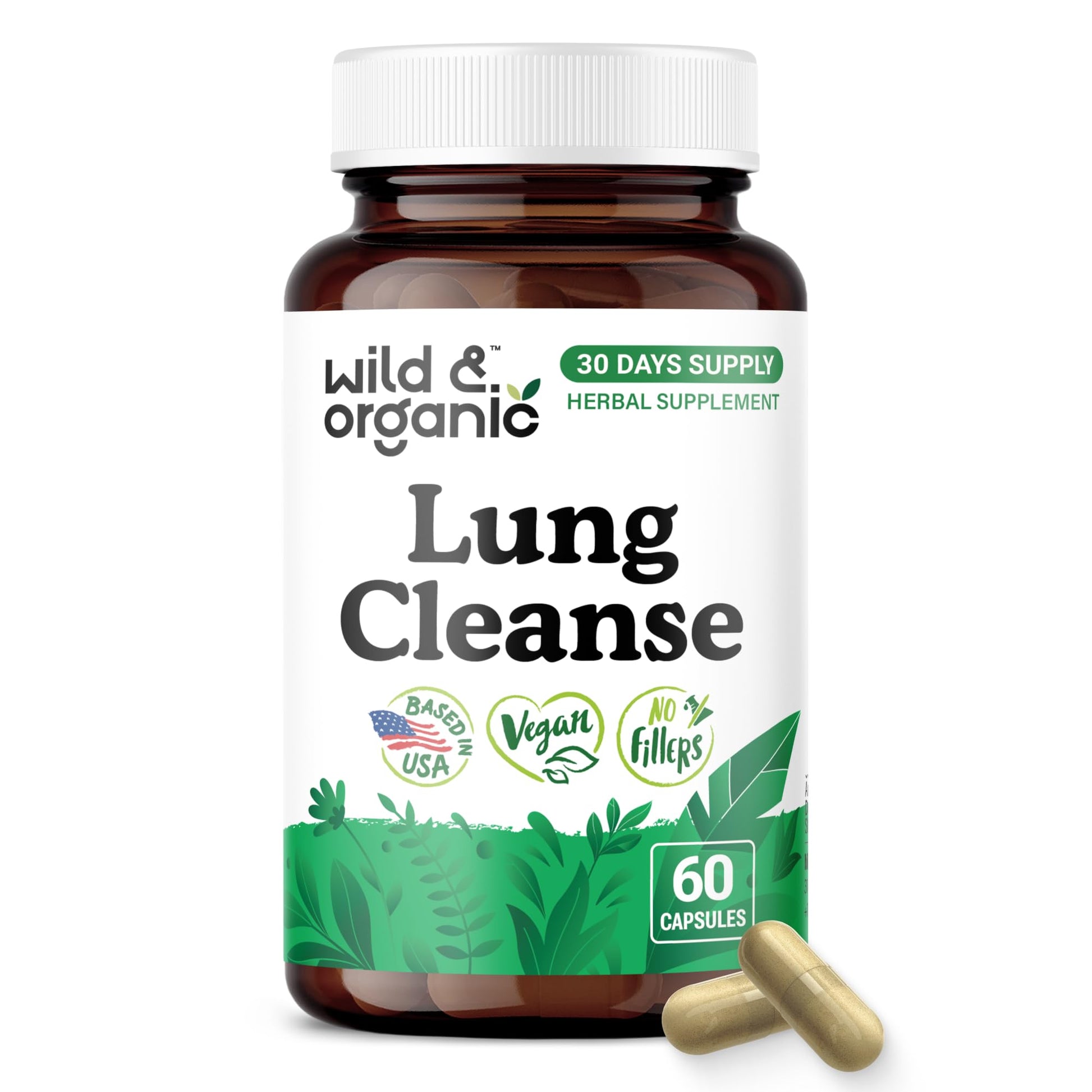 Wild & Organic Lung Cleanse Capsules, 60 Count