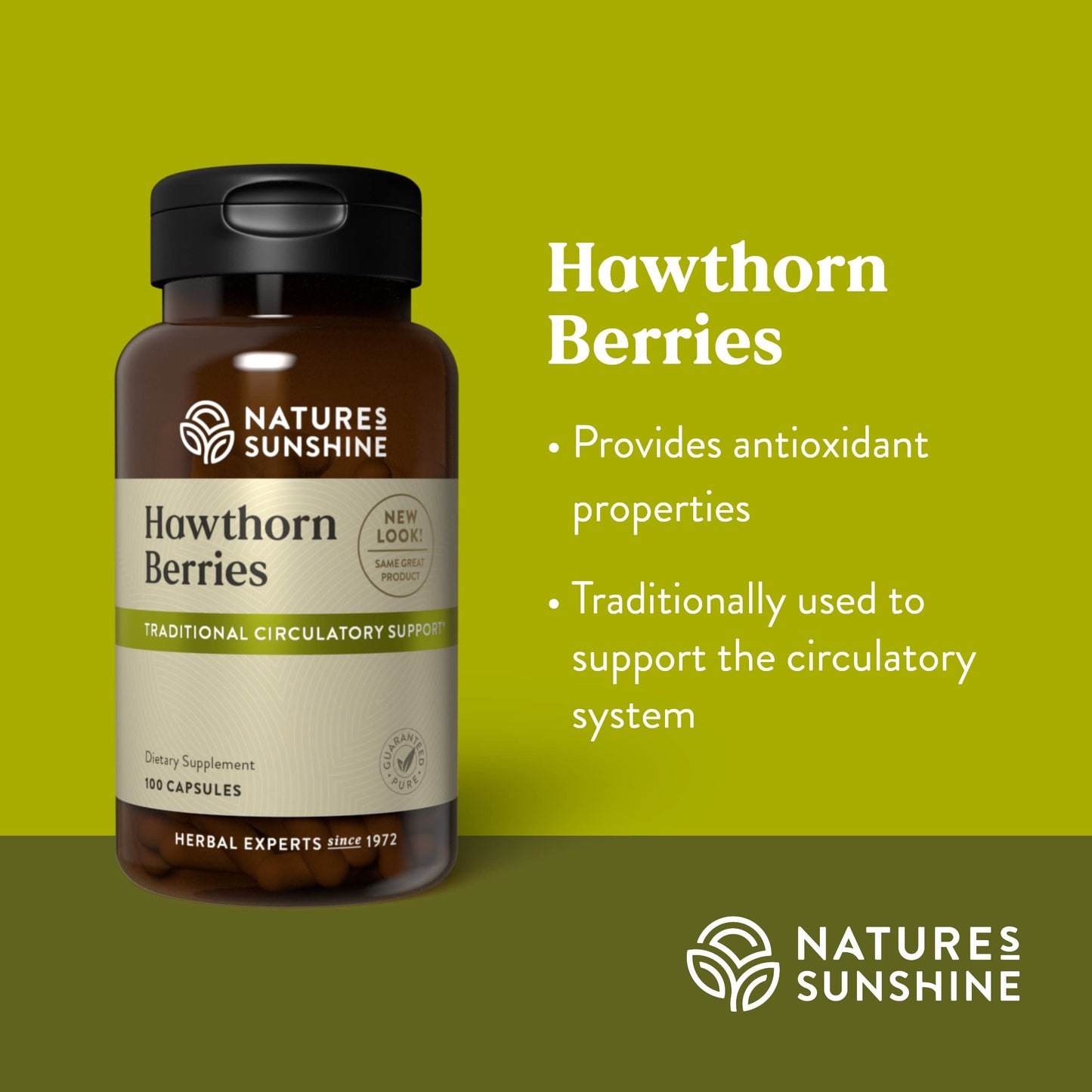 Nature's Sunshine Hawthorn Berries, 100 Capsules