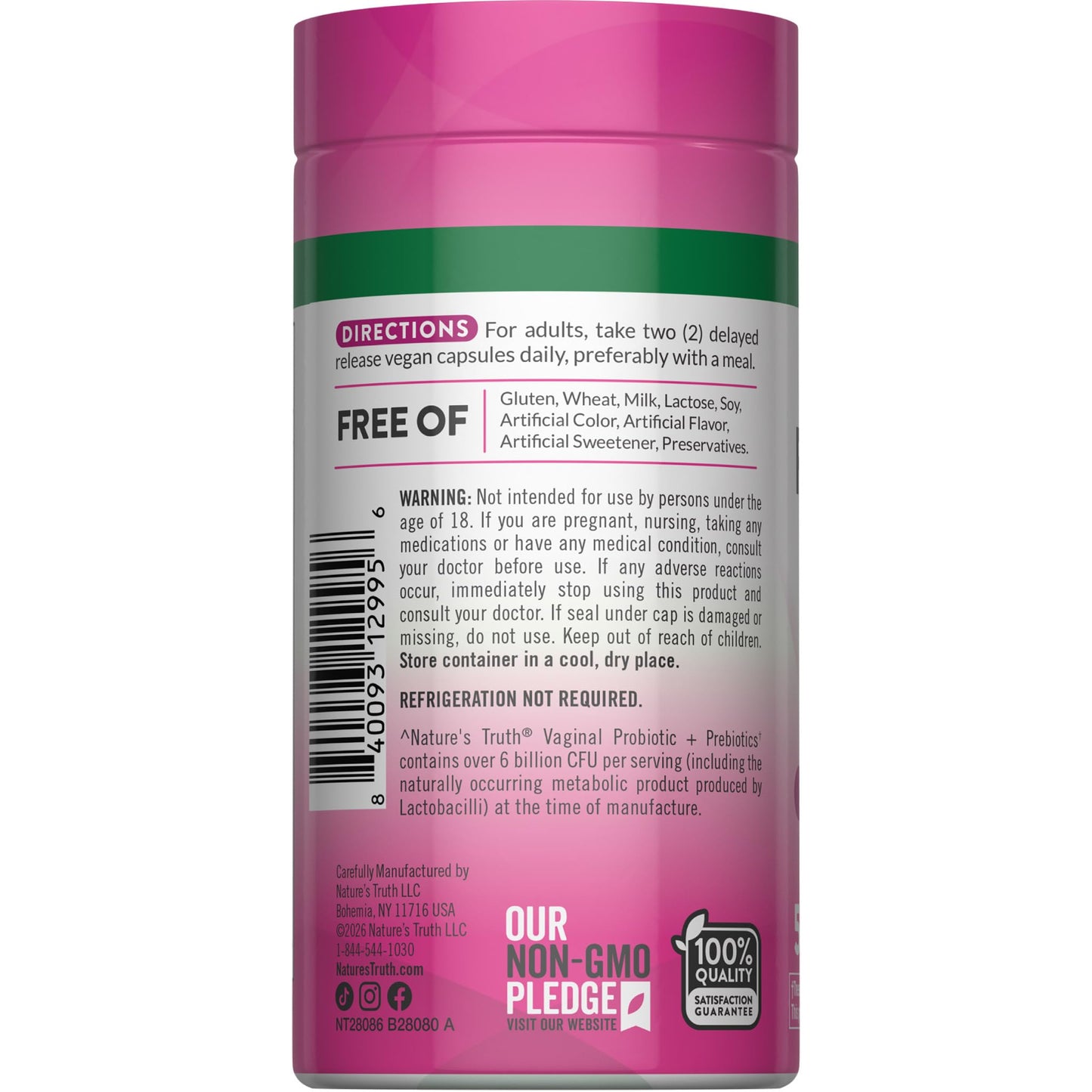 Nature's Truth Women's Probiotic Capsules, 50 Count