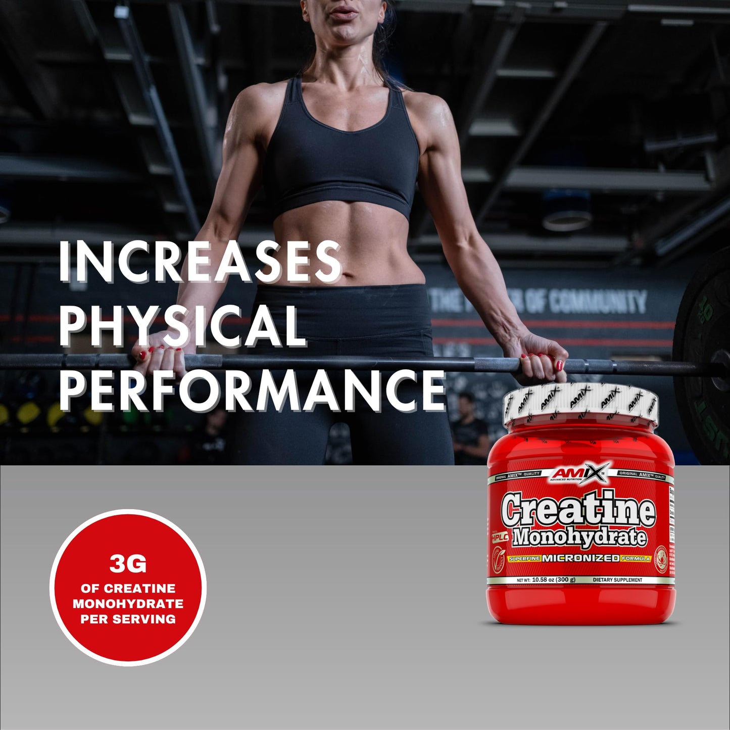 Amix Creatine Monohydrate Powder, 10.58 oz