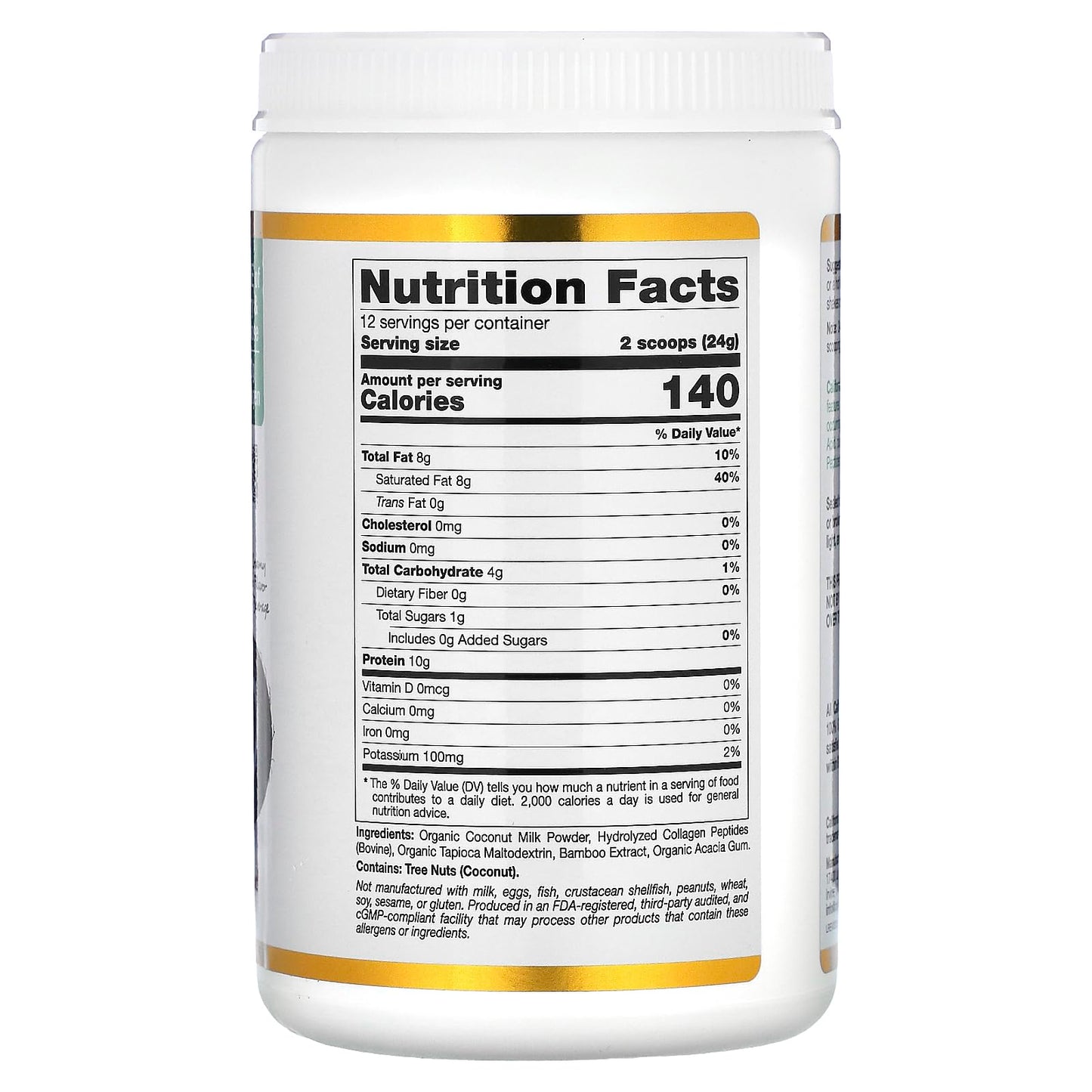 California Gold Nutrition Collagen Coconut Creamer Powder, 10.2 oz