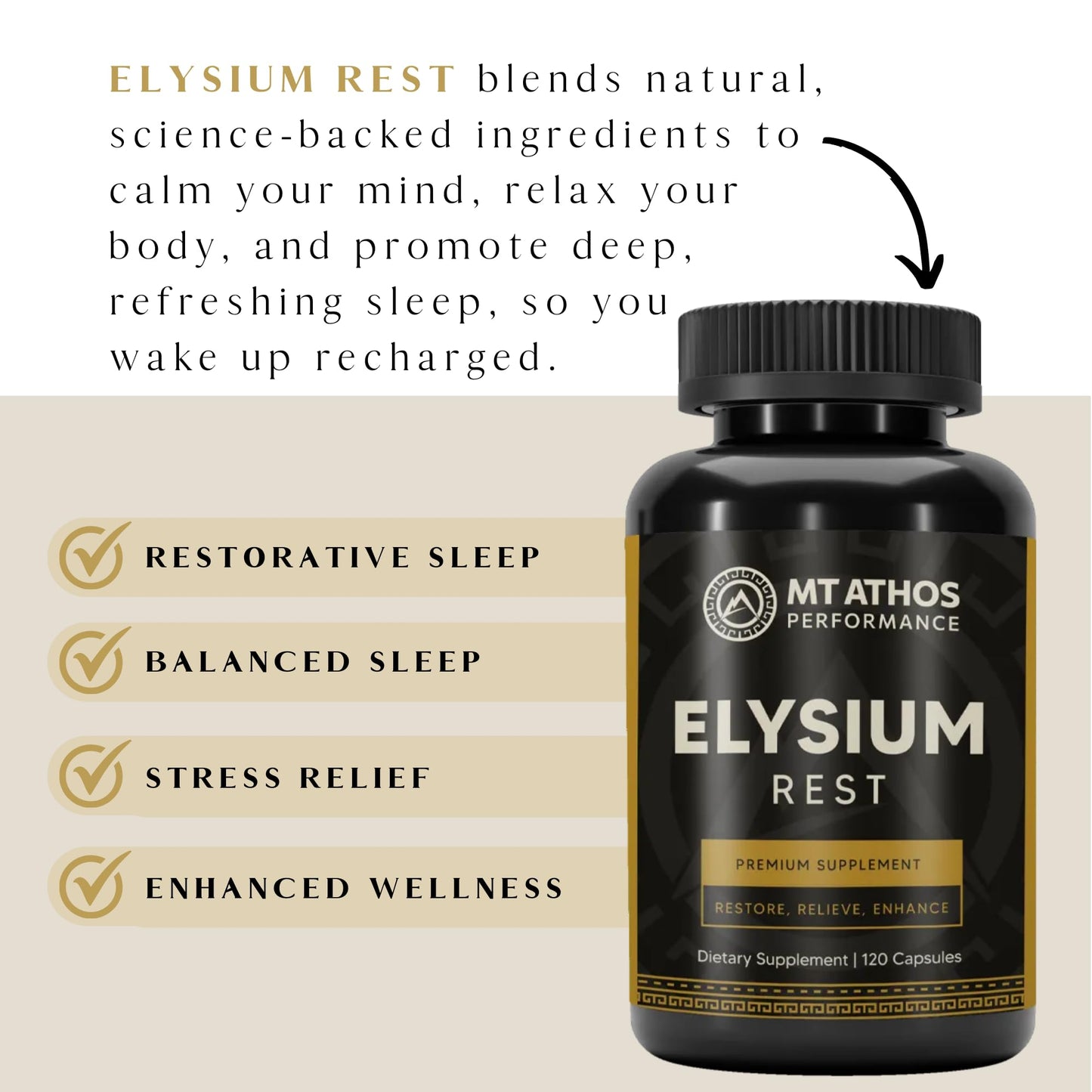 Mt. Athos Performance Elysium Rest Capsules 120