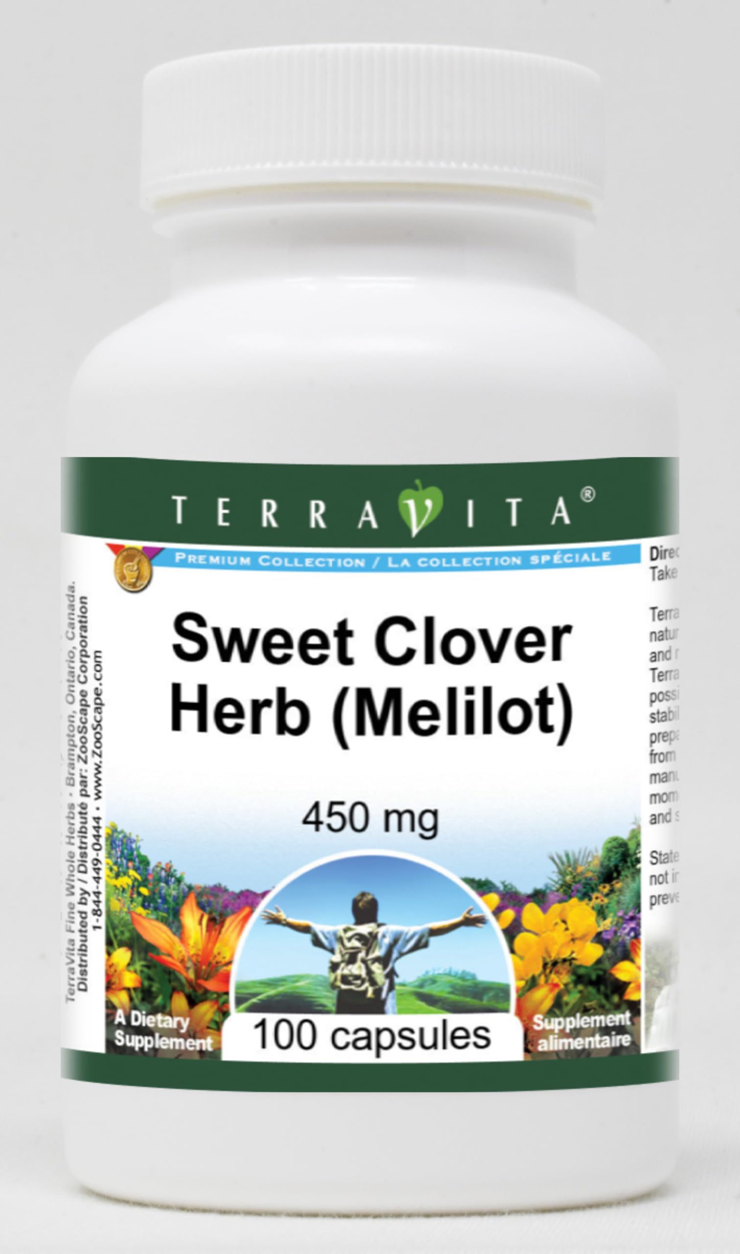 Terravita Sweet Clover Melilot 450 mg Capsules, 300 Count