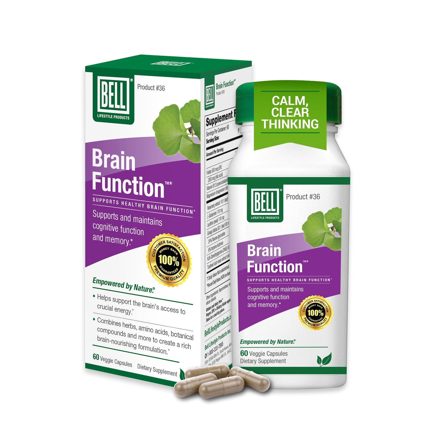 Bell Brain Function Lifestyle Capsule, 60 Count