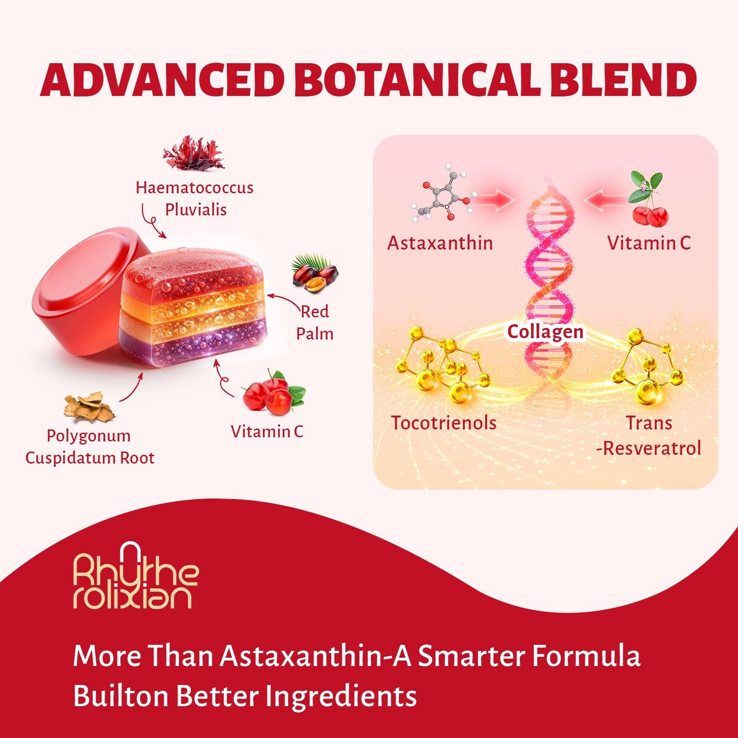 RHYTHE ROLIXIAN Astaxanthin Gummies 60 Count