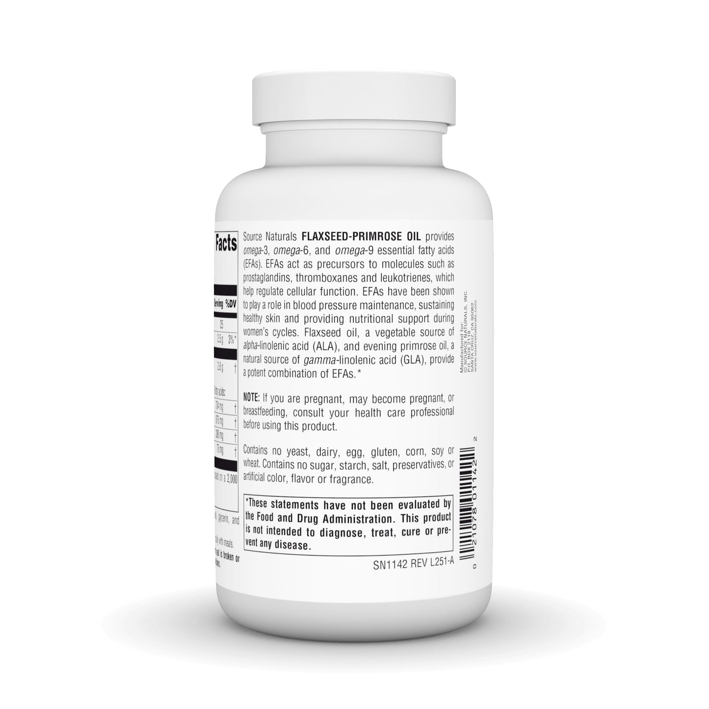 Source Naturals Flax Seed-Primrose Oil, Omega 3,6,9 EFA Complex, 1300mg Softgels, 90 Count