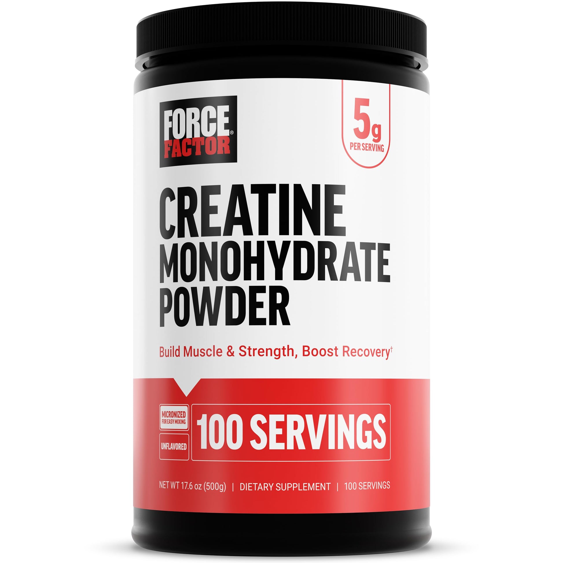 Force Factor Creatine Monohydrate Micronized Powder, 17.6 oz
