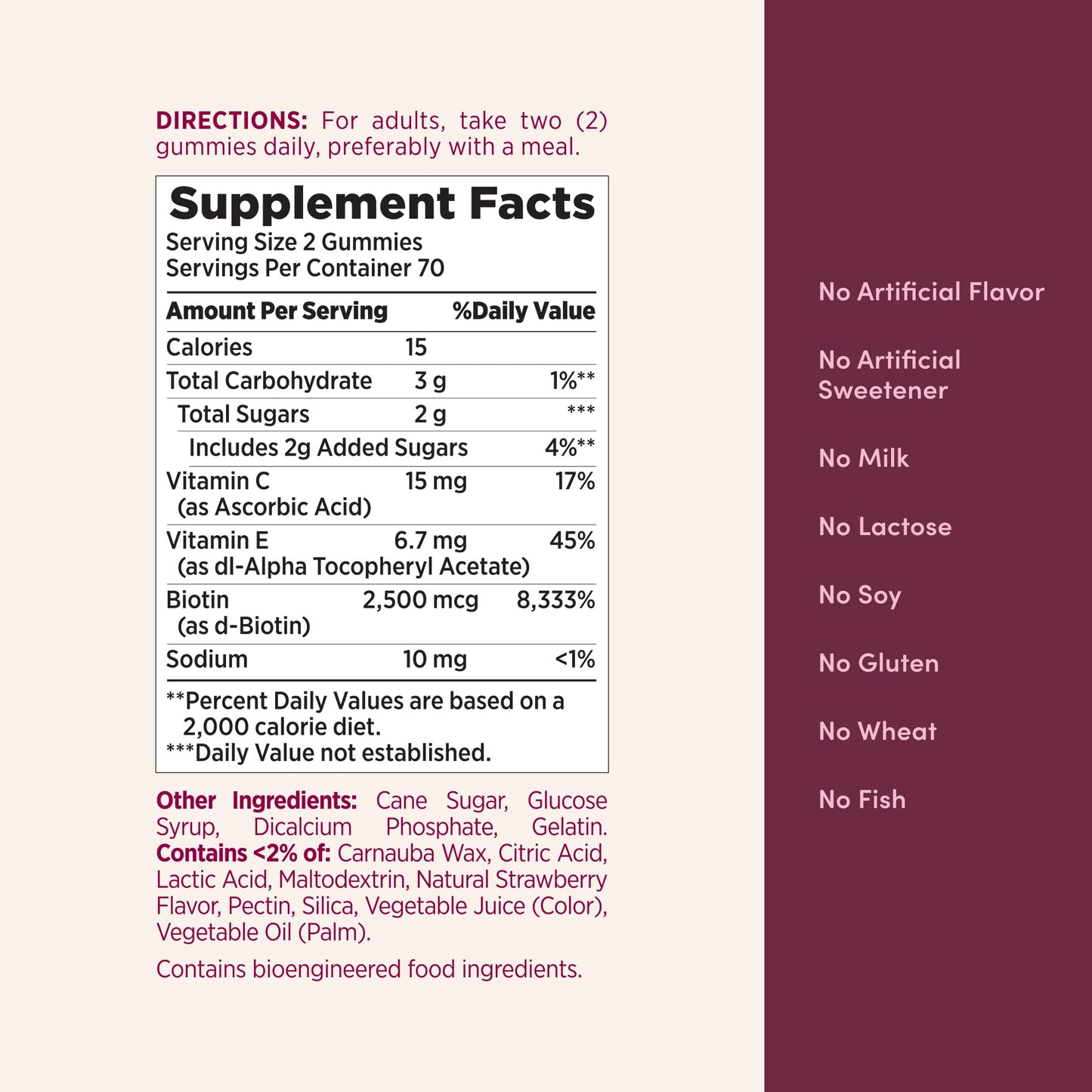 Nature's Bounty Hair, Skin & Nails with Biotin Gummy 140 Count