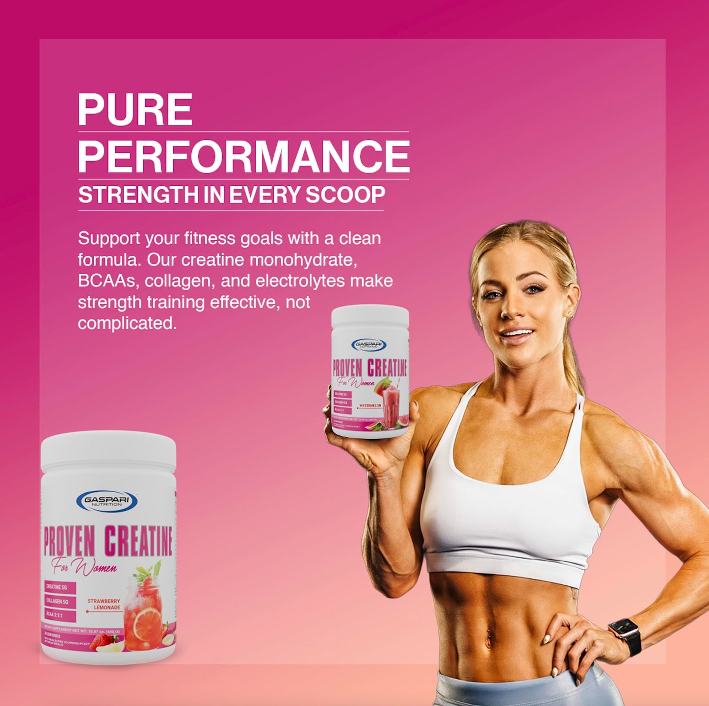 Gaspari Nutrition Proven Creatine for Women Powder 15.86 Ounce