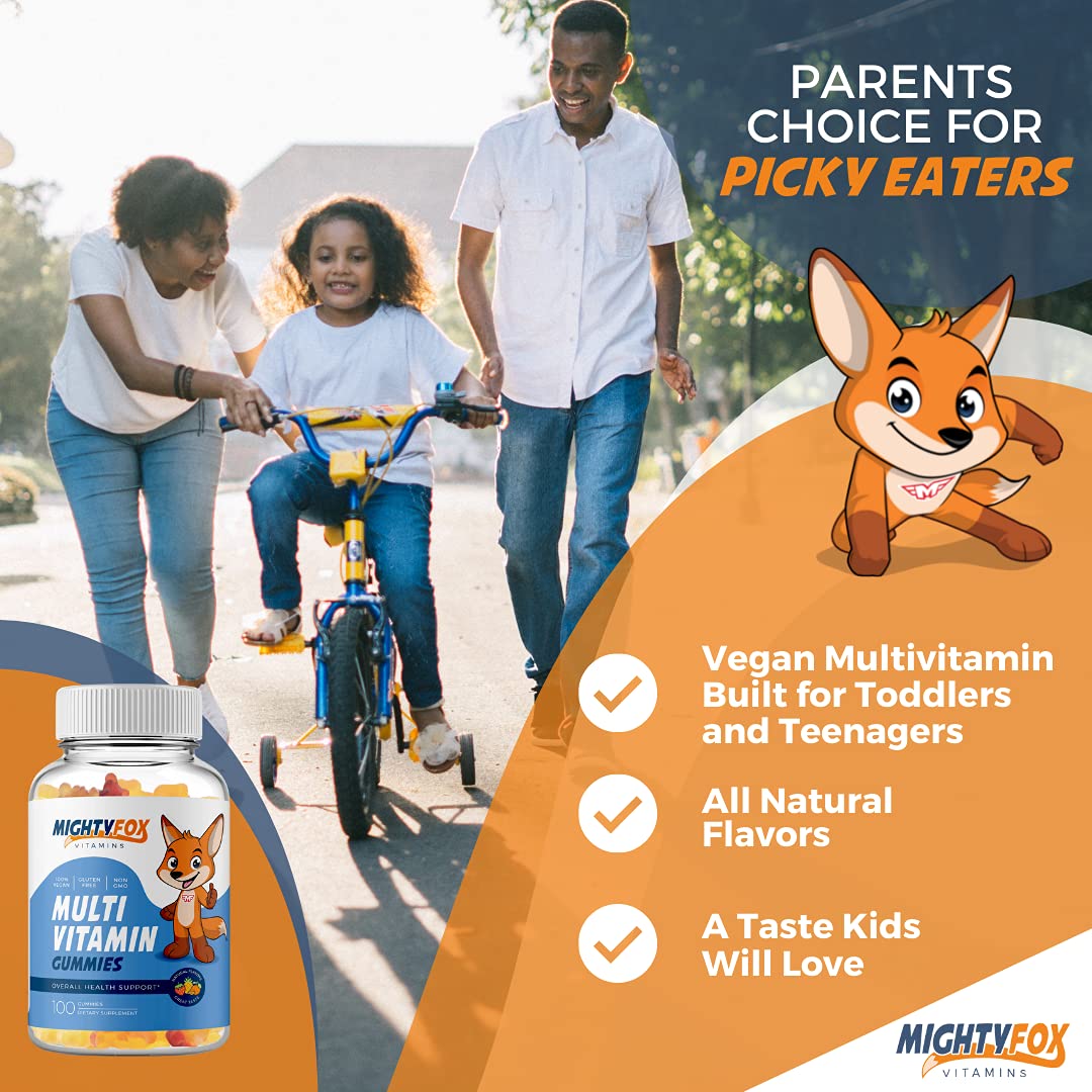 MIGHTY FOX VITAMINS Kids Multivitamin Gummies 100 Count
