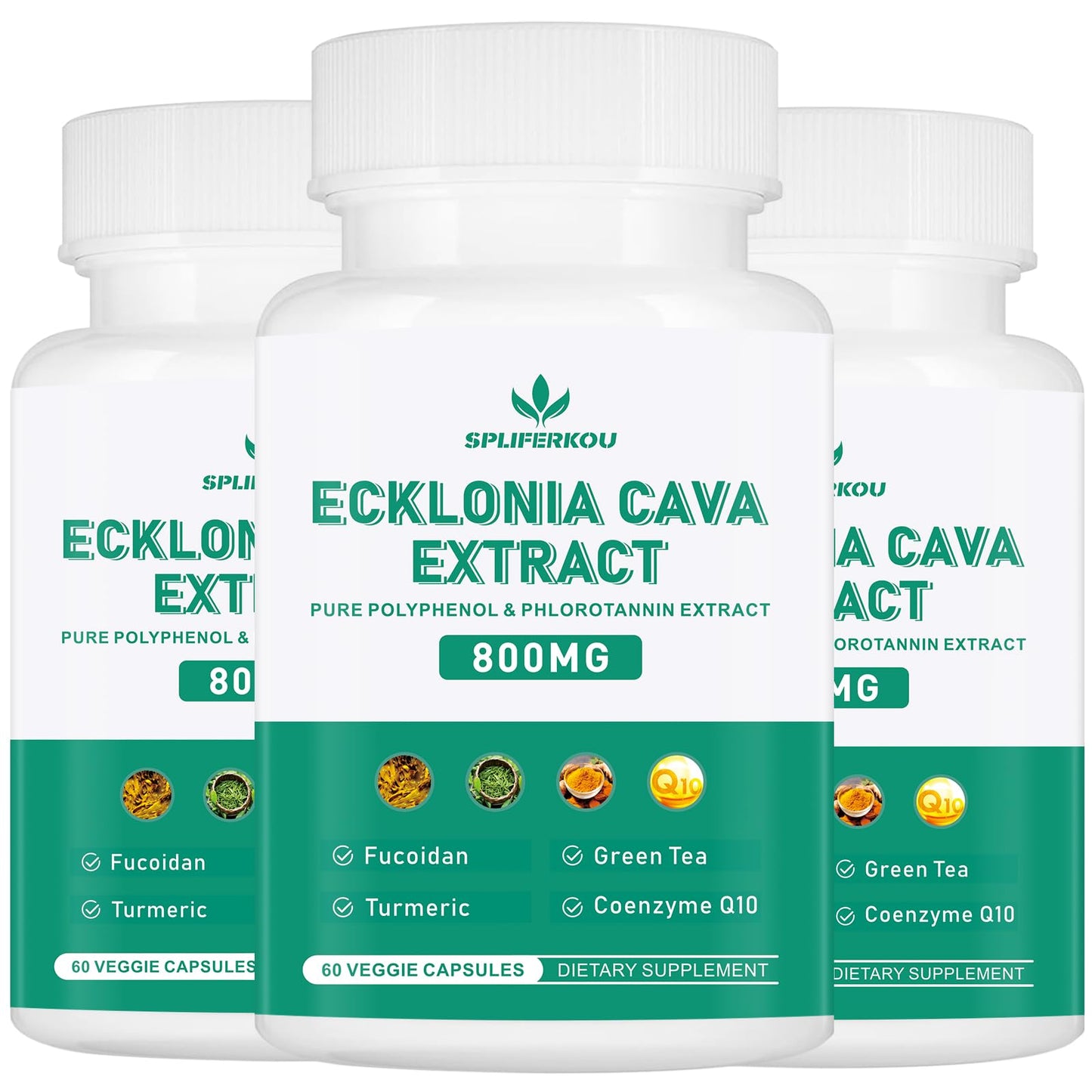 Spliferkou Ecklonia Cava Extract 800mg Veggie Capsules, 180 Capsules