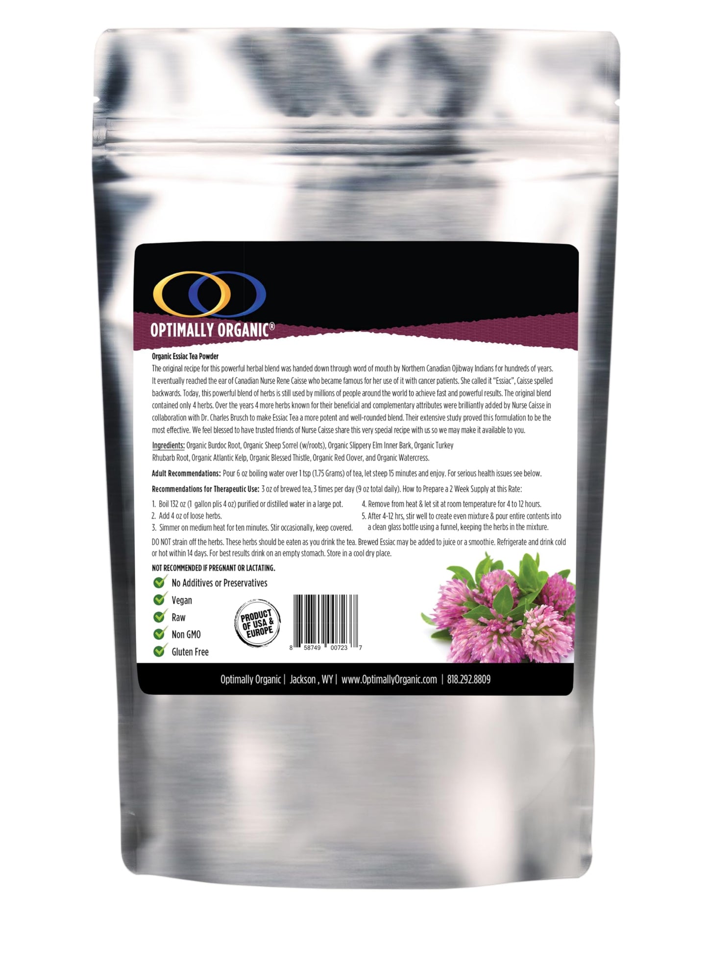 Optimally Organic ESSIAC Tea 8-Herb Powder, 8 oz