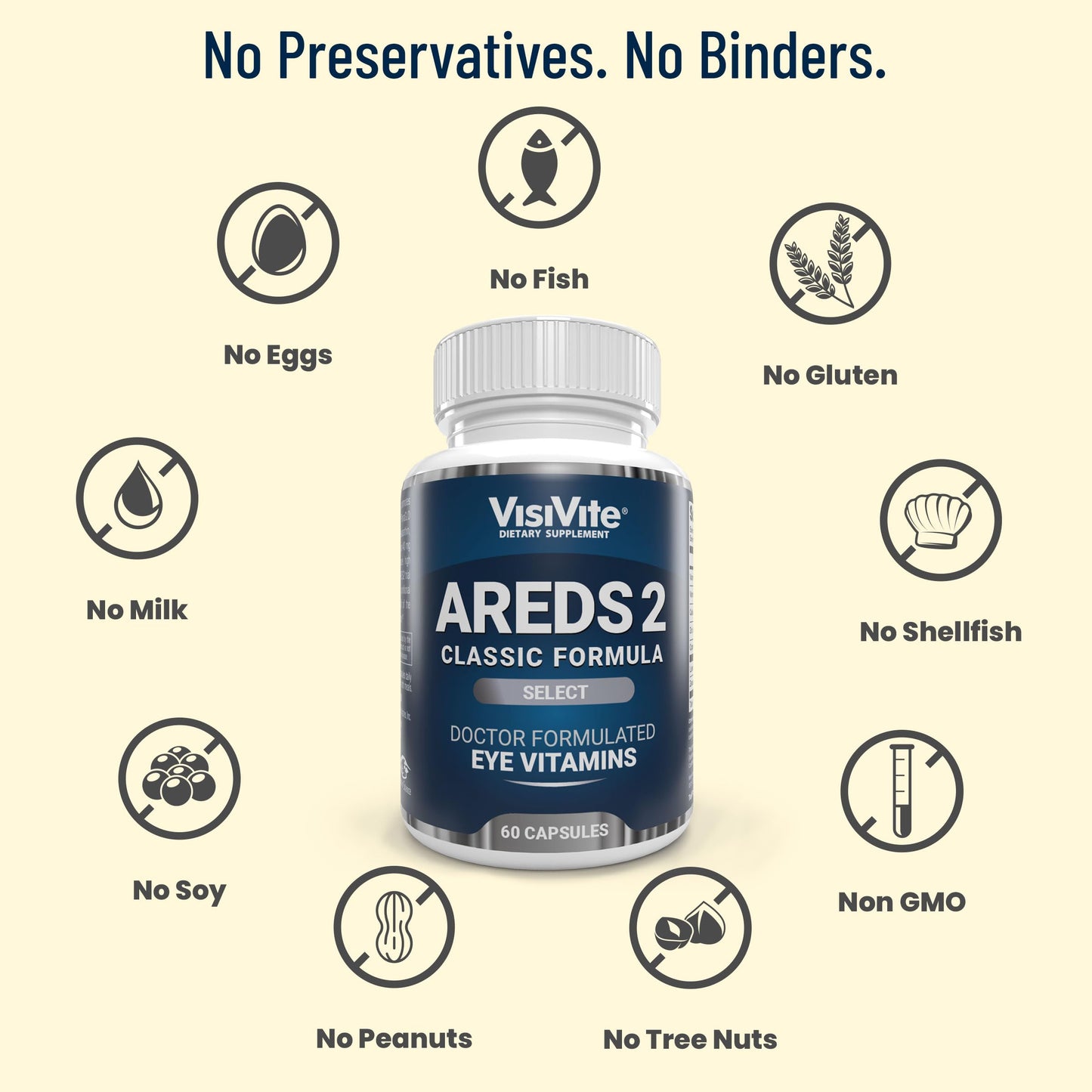 VisiVite AREDS 2 Select Eye Vitamins for Macular Support CAPSULES, 60 Capsules