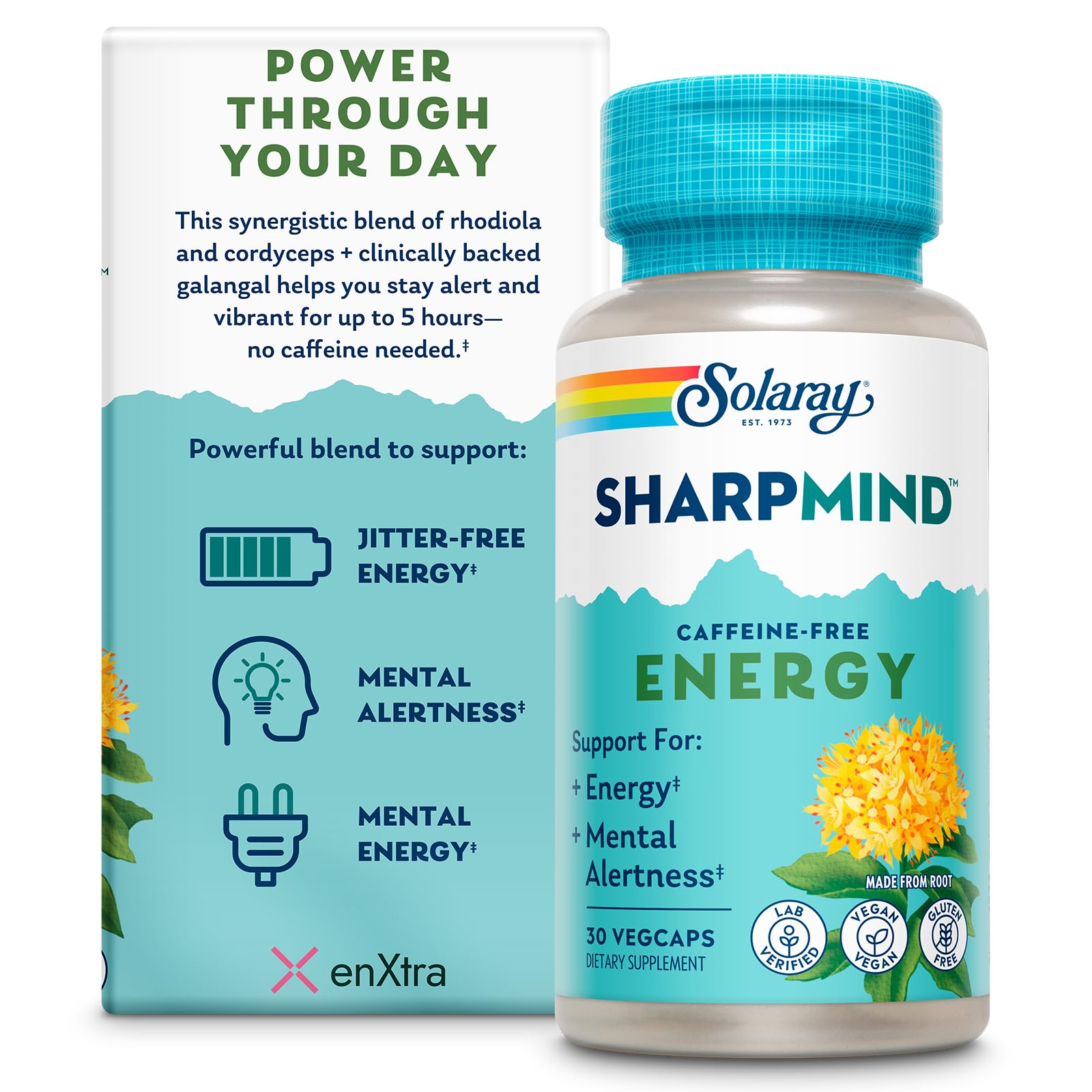 Solaray SharpMind Energy Capsule 30 VegCap Pills