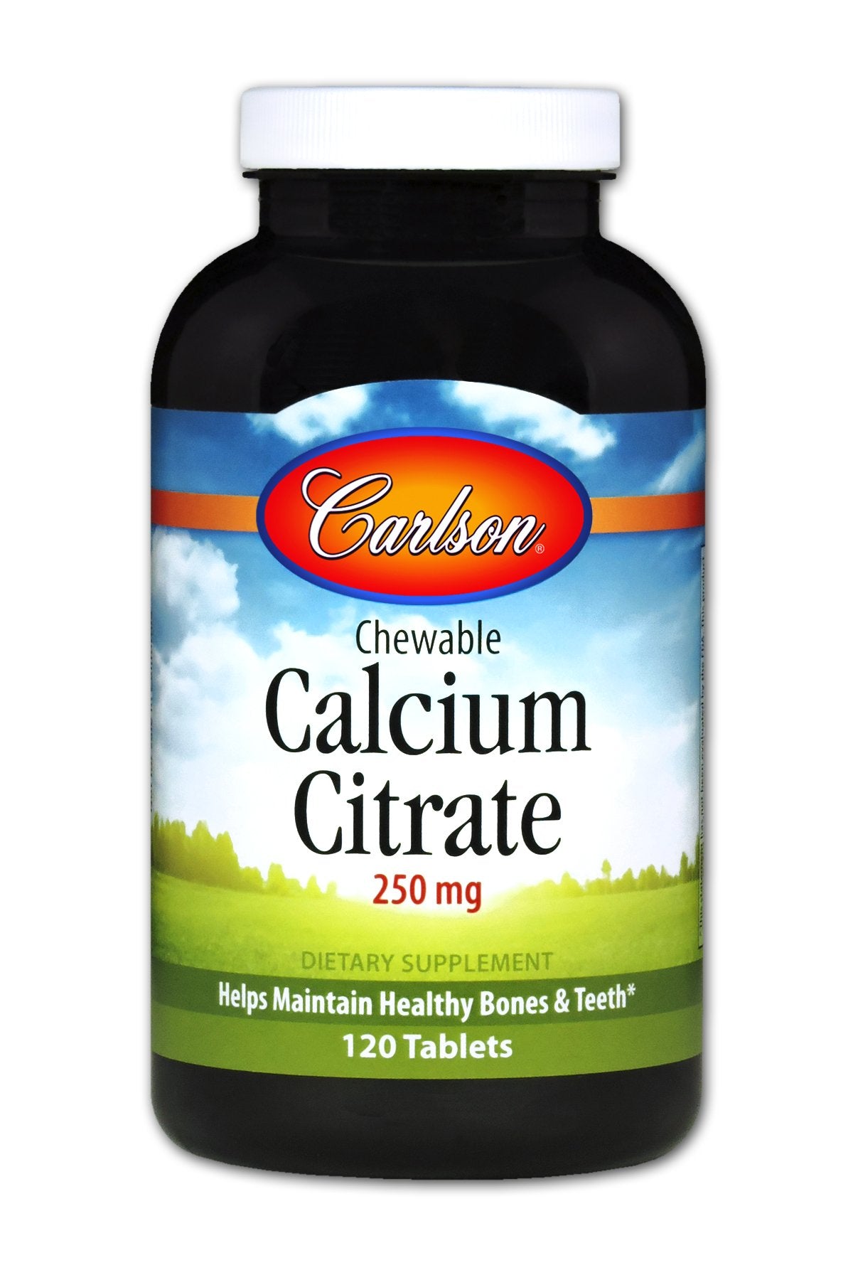 Carlson Calcium Citrate 250 mg Chewable, 120 Tablets