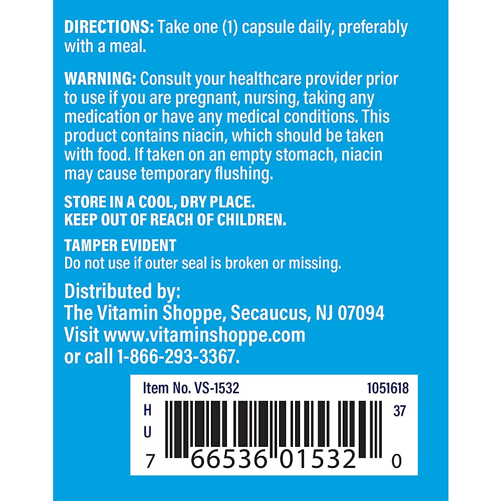 The Vitamin Shoppe Niacinamide 500mg Capsule, 100 Capsules