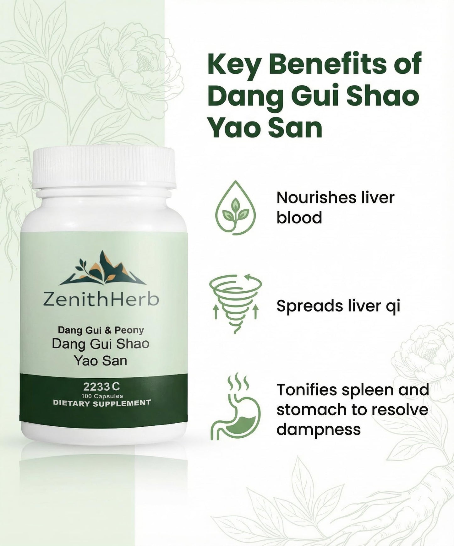 ZenithHerb Dang GUI Shao Yao San Capsules, 100 Capsules