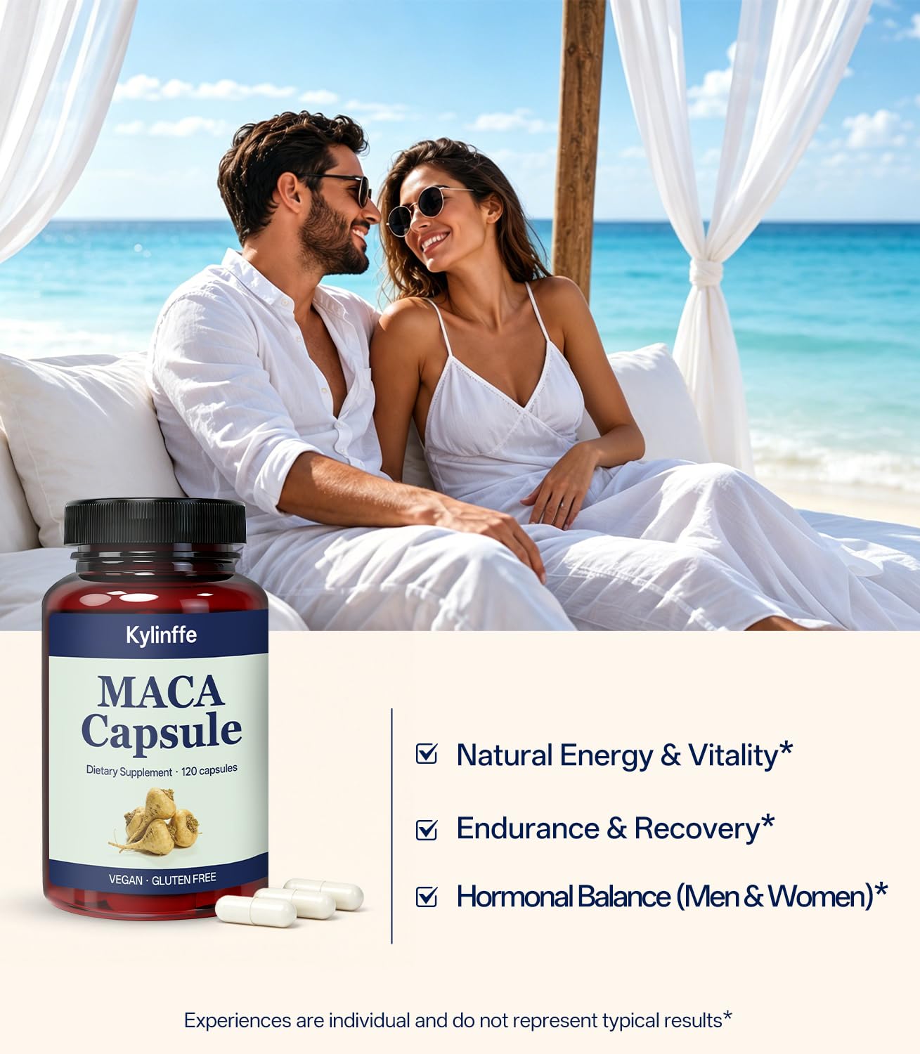 Oopeatol Maca Root Capsule 1500mg Triple Blend with Black Pepper Extract, 120 Capsules, Non-GMO, Vegan, Gluten-Free