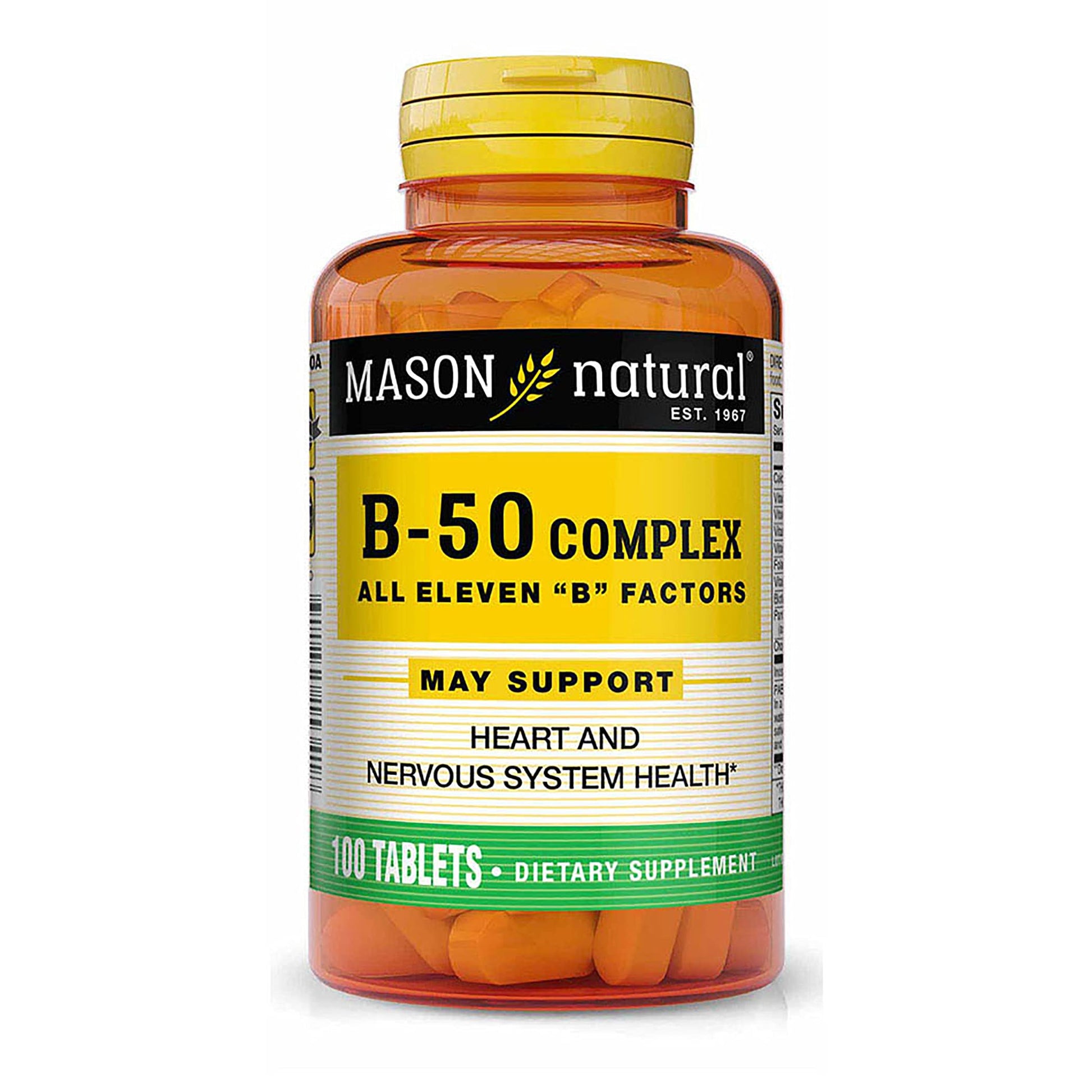 Mason Natural Super B-50 Complex Tablets, 60 Count