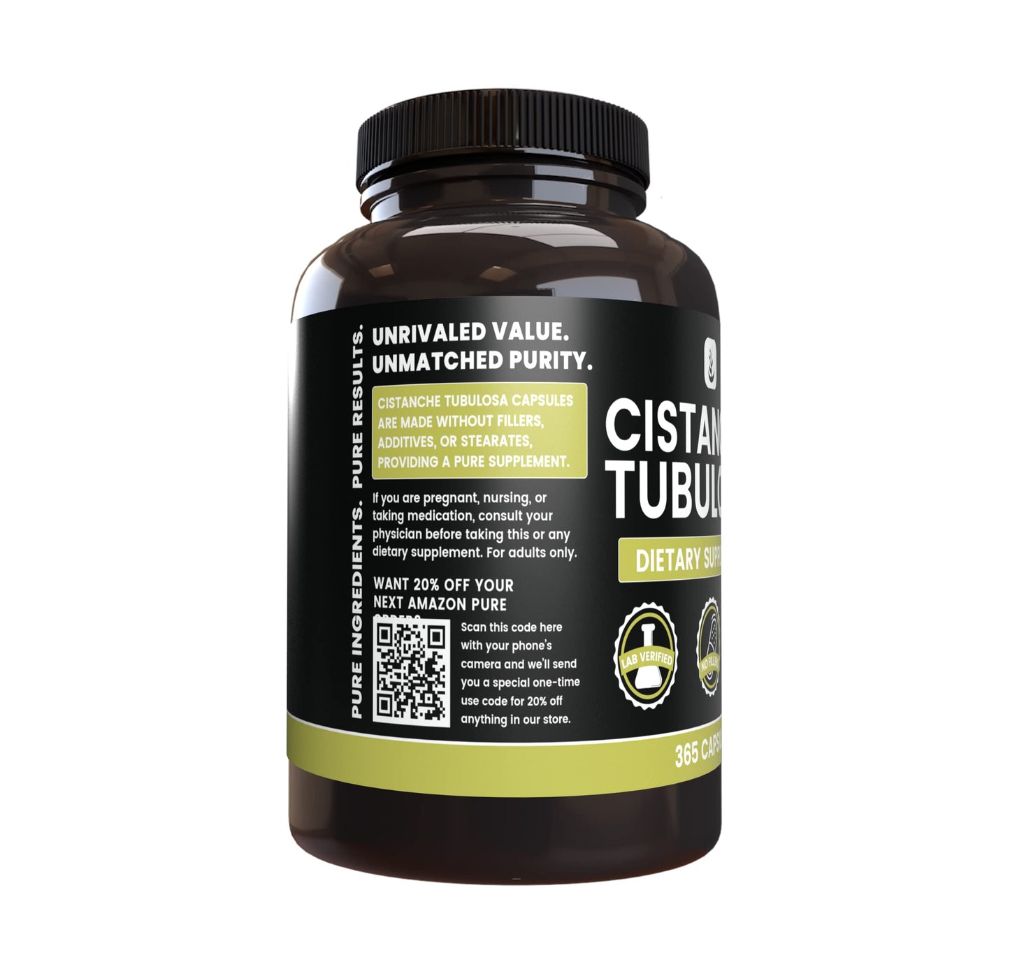 PURE ORIGINAL INGREDIENTS Cistanche Tubulosa Capsule, 365 Capsules