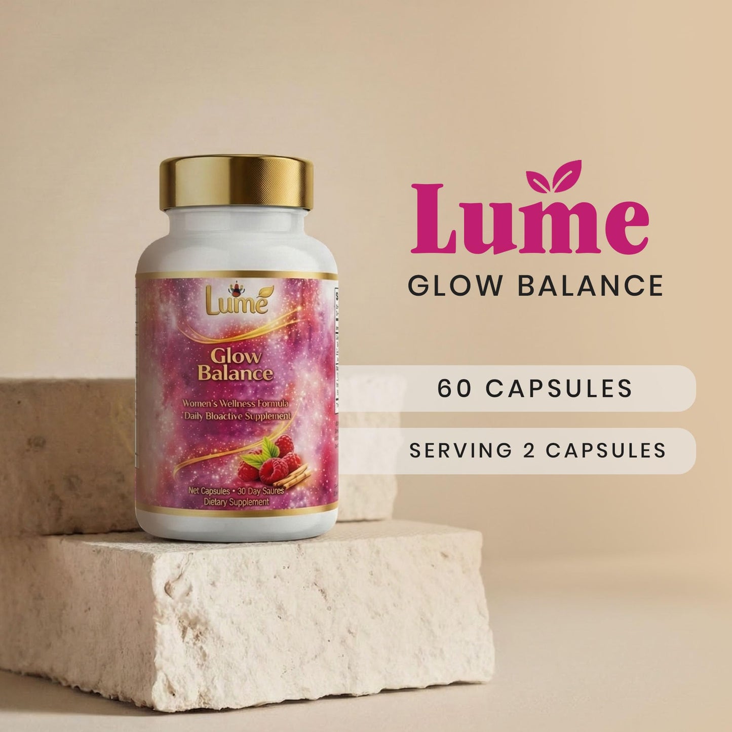 Emporium Lab ELOHIM LUME Glow Balance Capsule, 60 Count